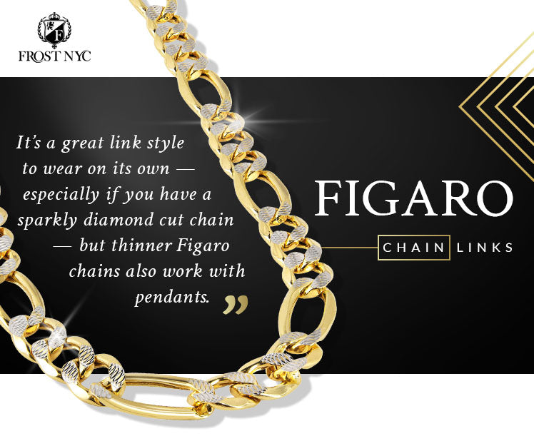 figaro chain links diamond cut