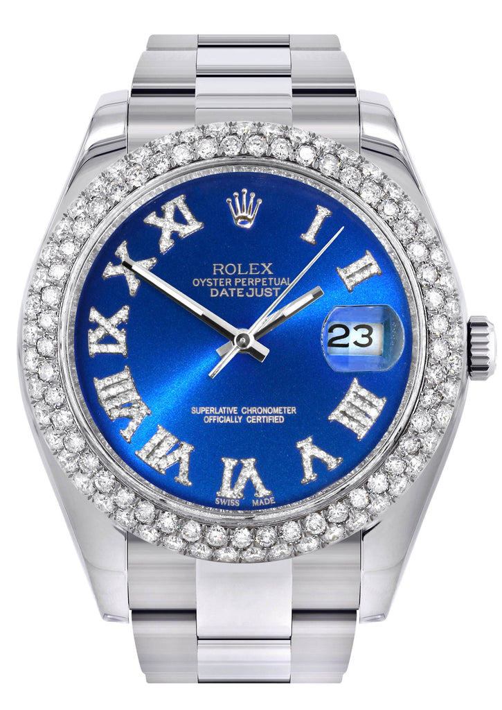 Womens Rolex Datejust II Watch | 41 MM | Blue Roman Numeral Dial | Two ...
