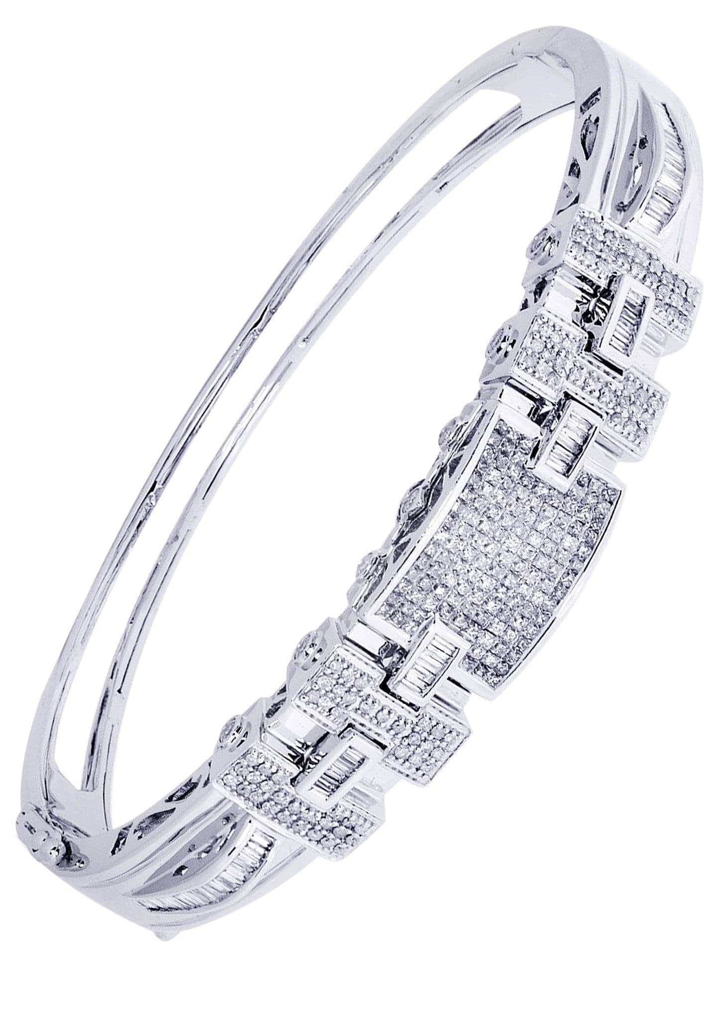 Mens Diamond Bracelet White Gold| 1 Carats| 31.91 Grams – FrostNYC
