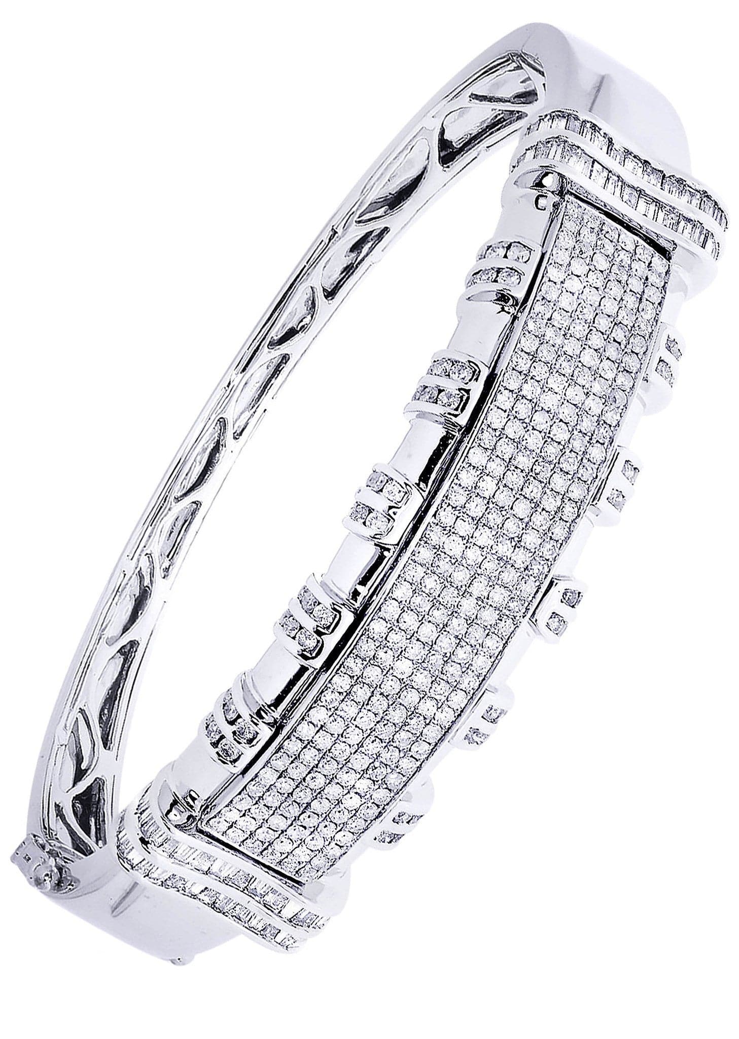 Mens Diamond Bracelet White Gold| 4.43 Carats| 37.32 Grams – FrostNYC