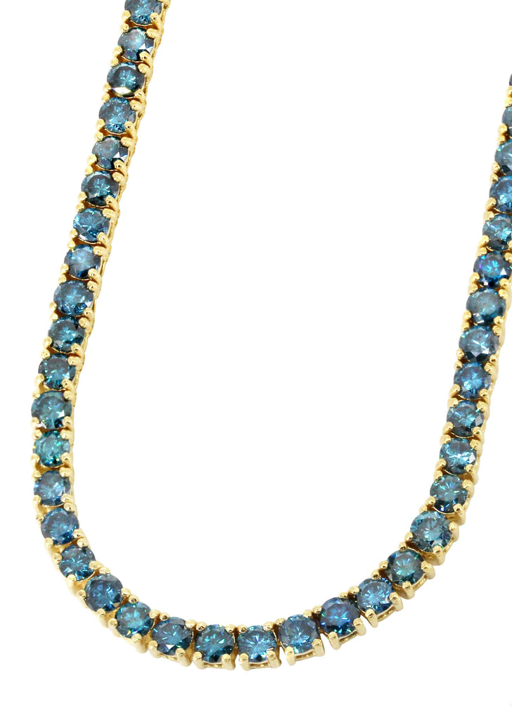 mens blue diamond necklace