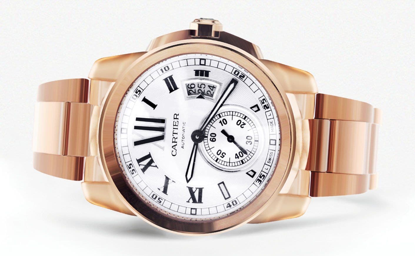 rose gold cartier calibre