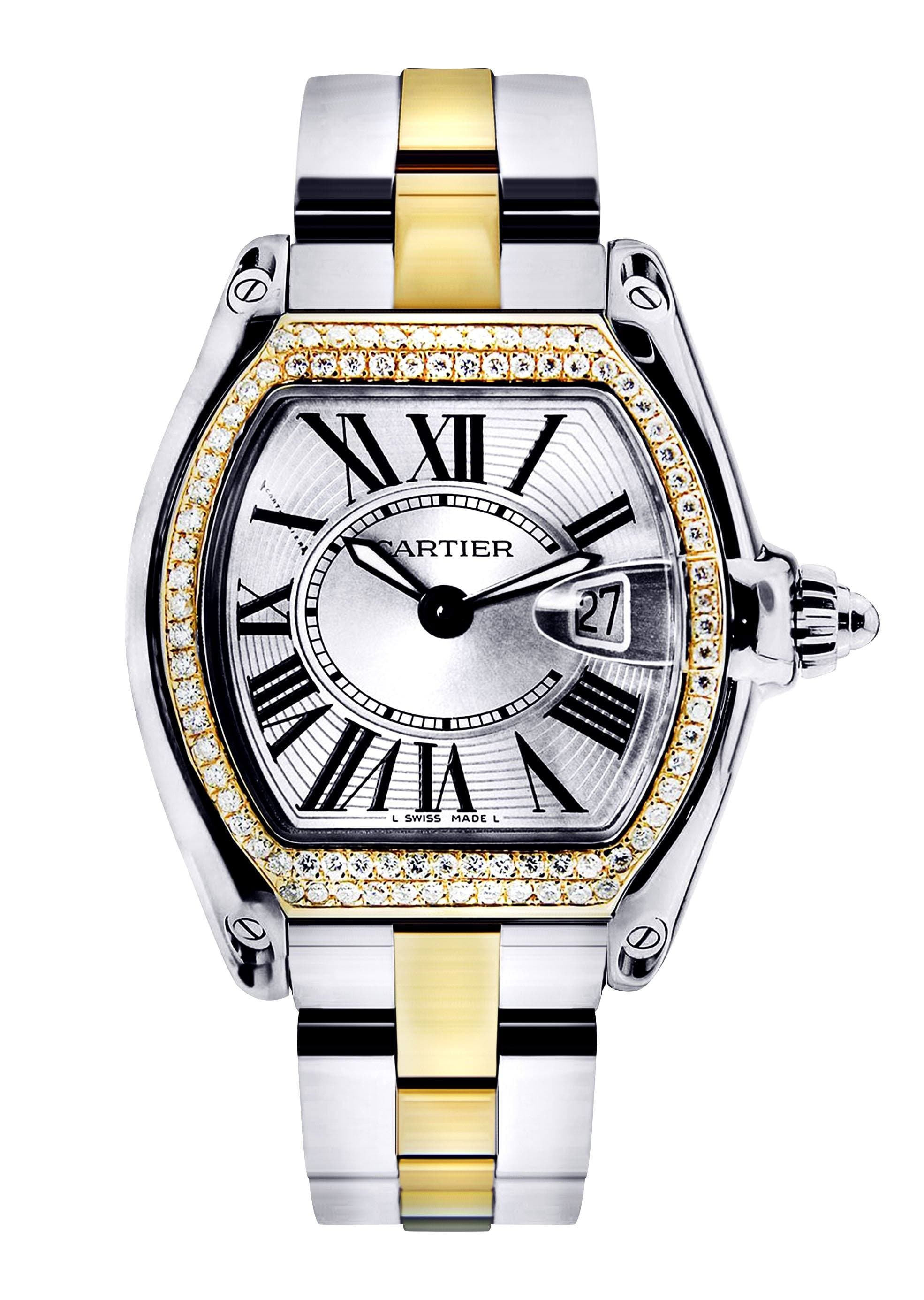 cartier roadster chronograph two tone