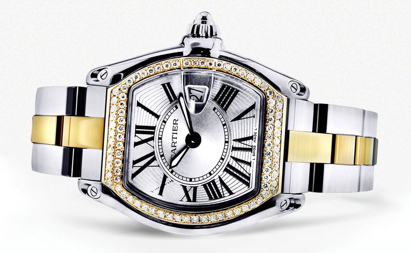 cartier roadster womens watch two tone