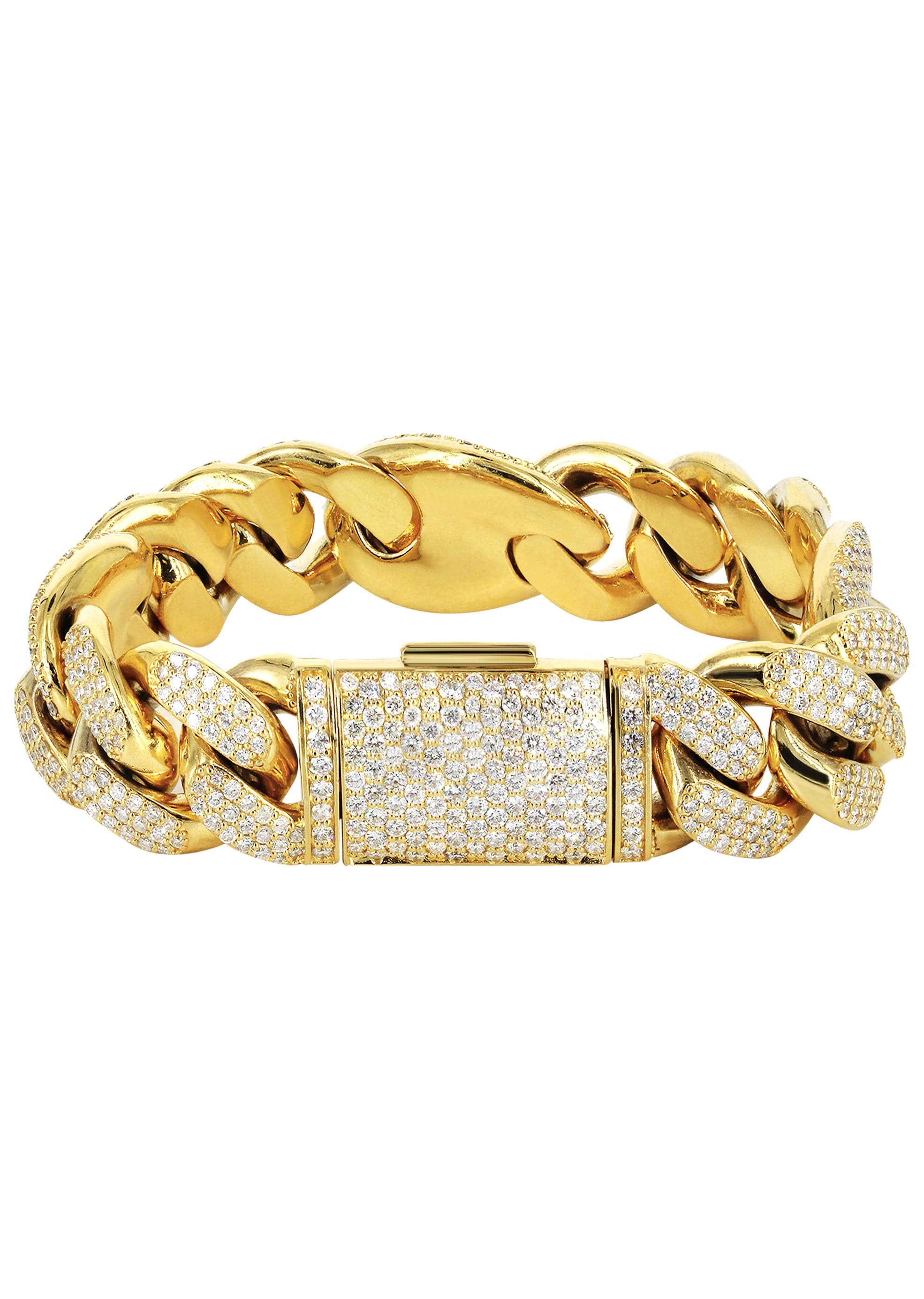 Diamond Puff Gucci Miami Cuban Link Bracelet ( 18 MM ) – FrostNYC