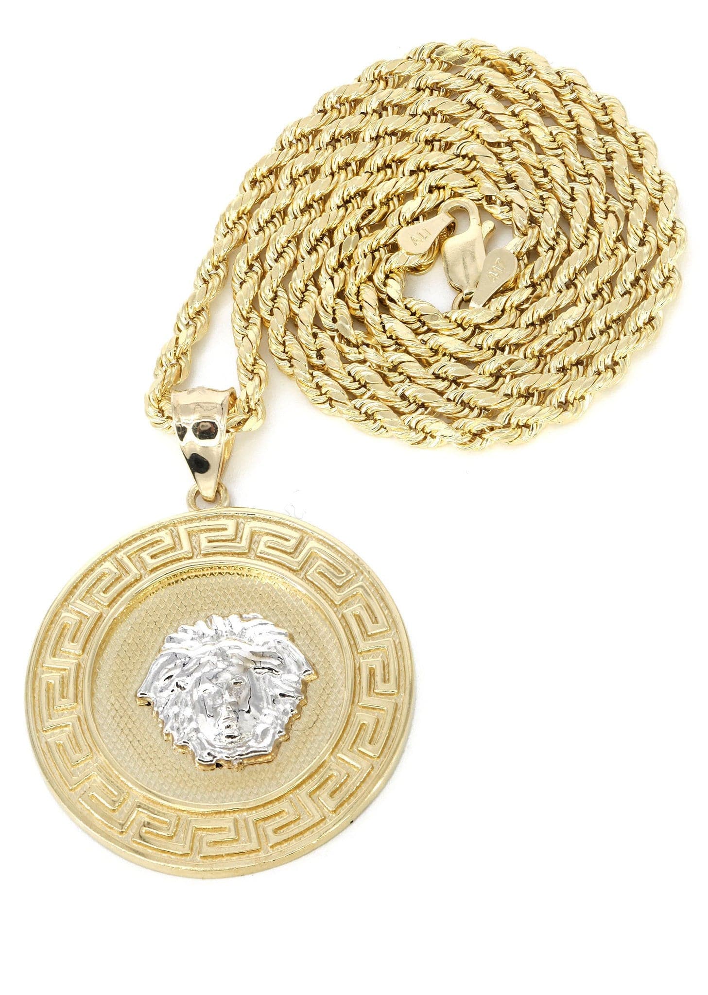 14k gold versace pendant