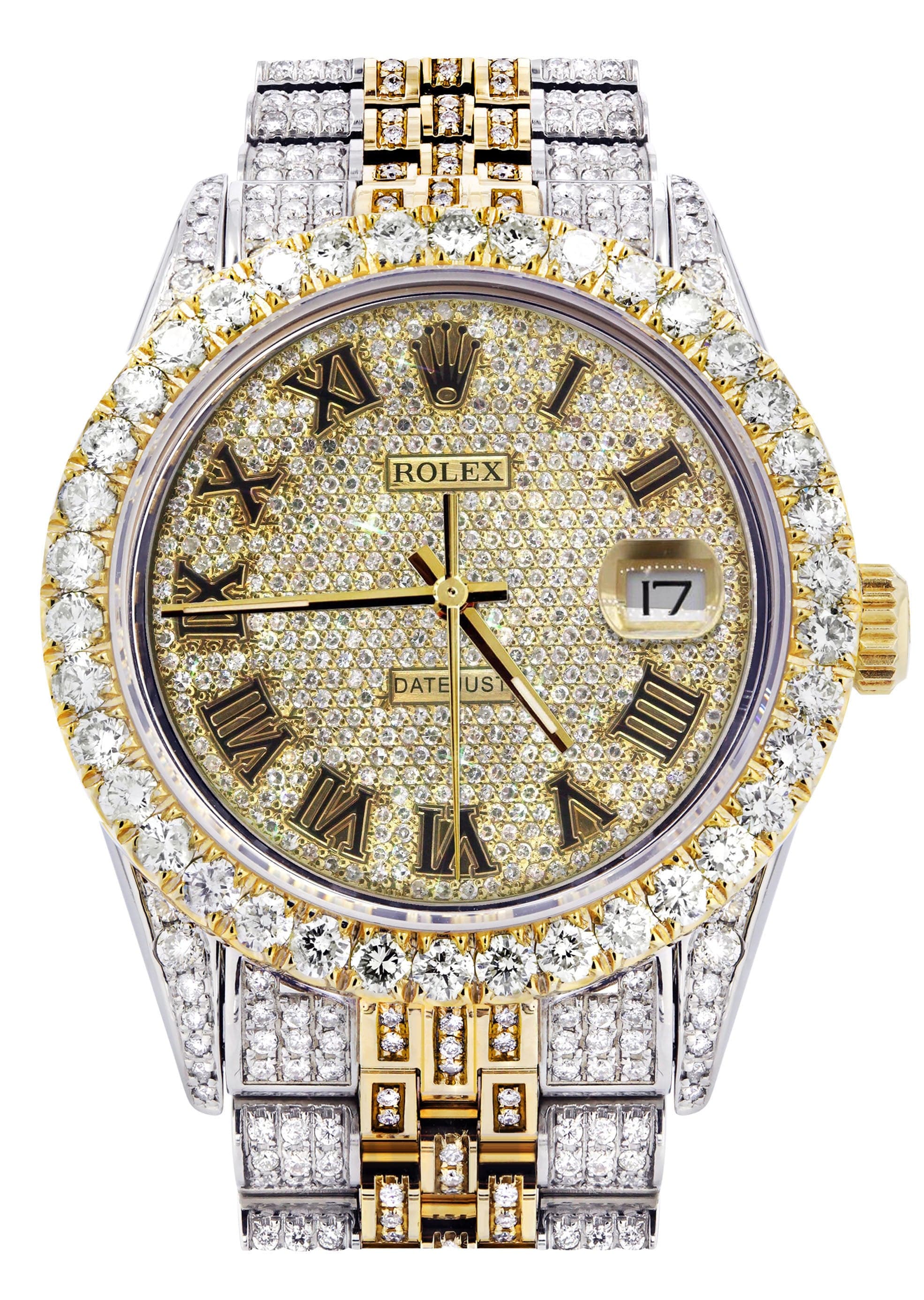 rolex datejust iced out