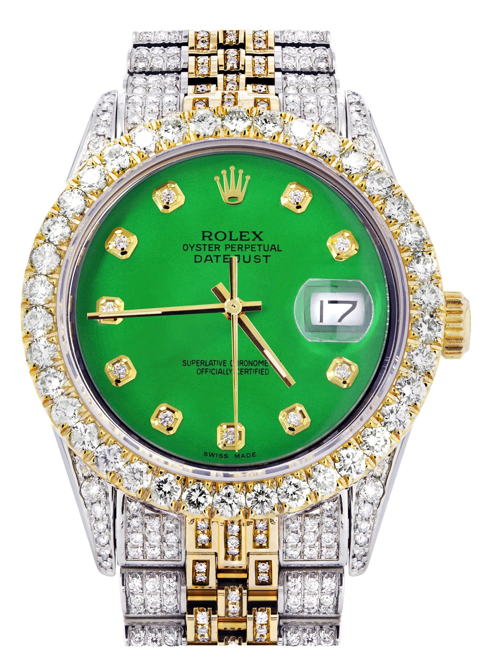 green rolex with diamonds