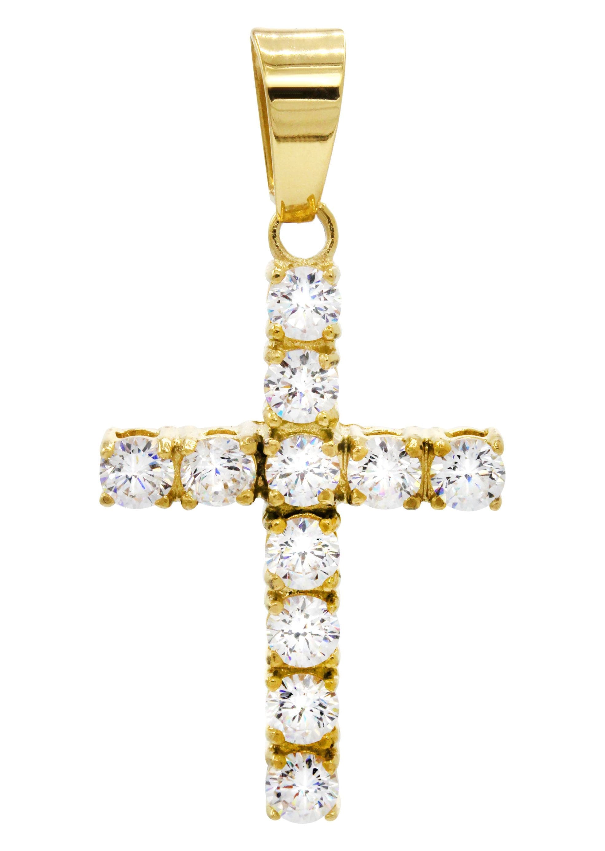 Mens Gold Plated Cross Pendant | 4.4 Grams – FrostNYC