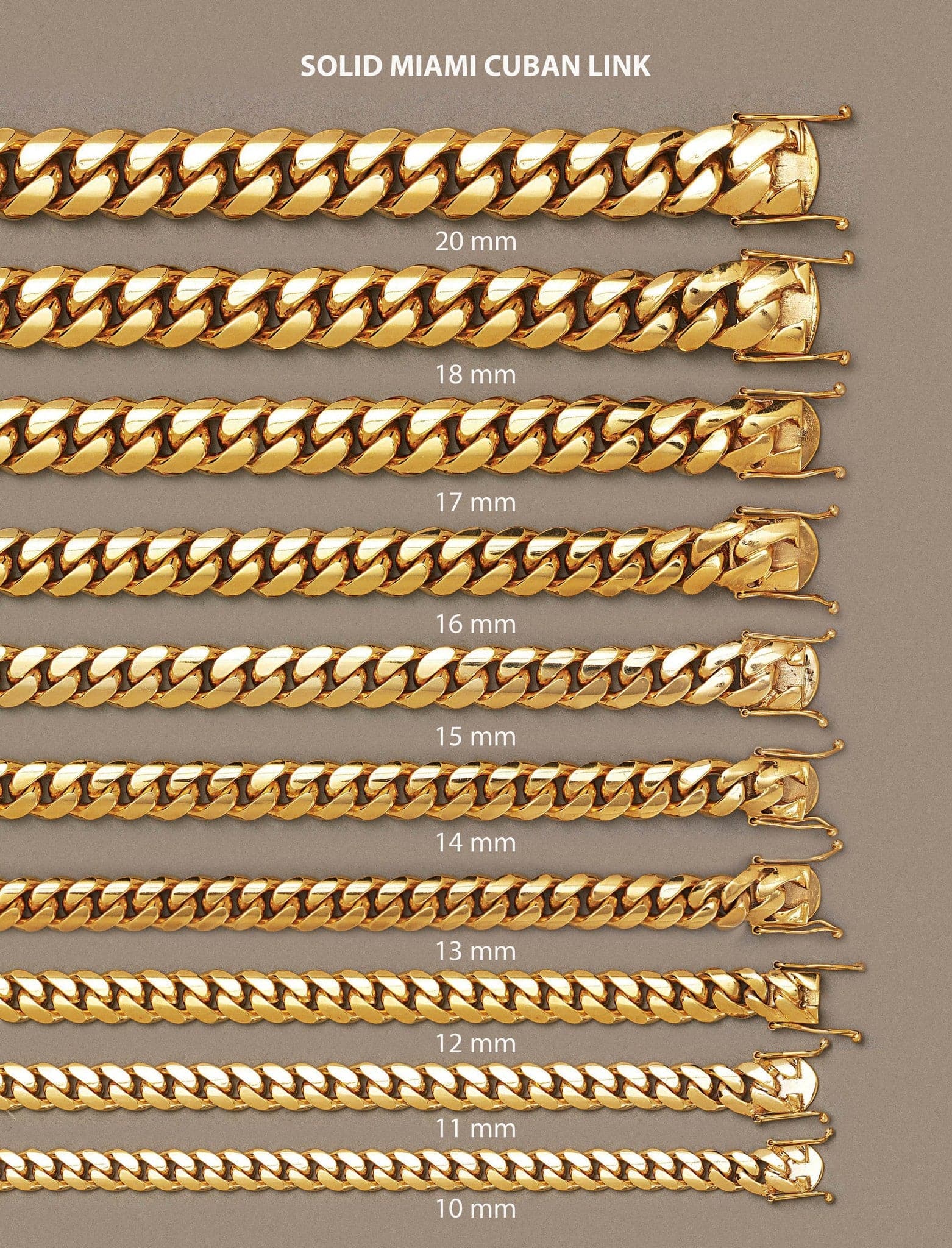 Heavy Solid Gold Miami Cuban Link Chain 