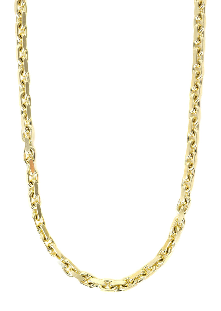 14K Gold Chain - Mens Solid Hermes Link Chain – FrostNYC