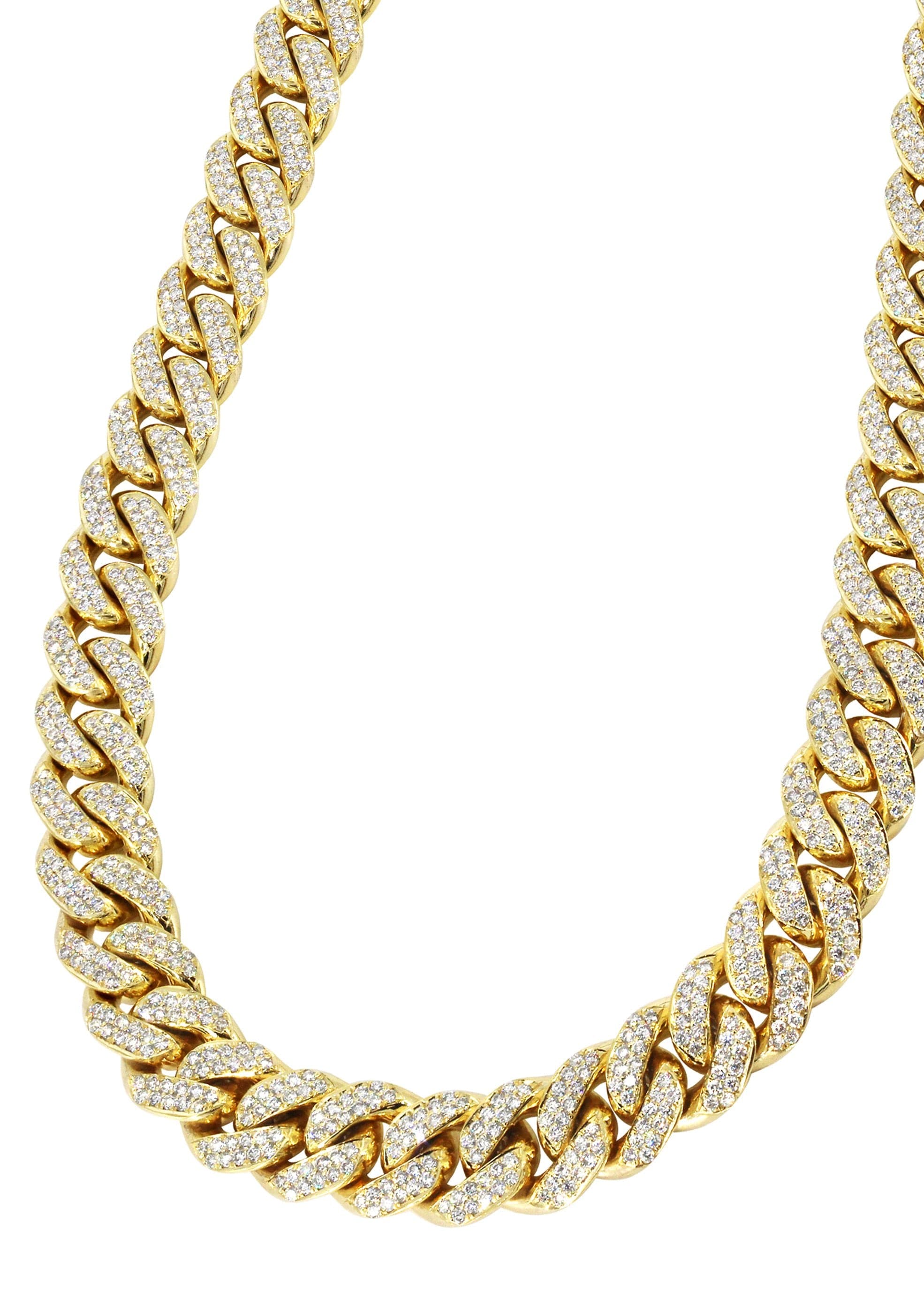 Iced Out Diamond Miami Cuban Link Chain 14k Gold 5mm 8mm Frostnyc