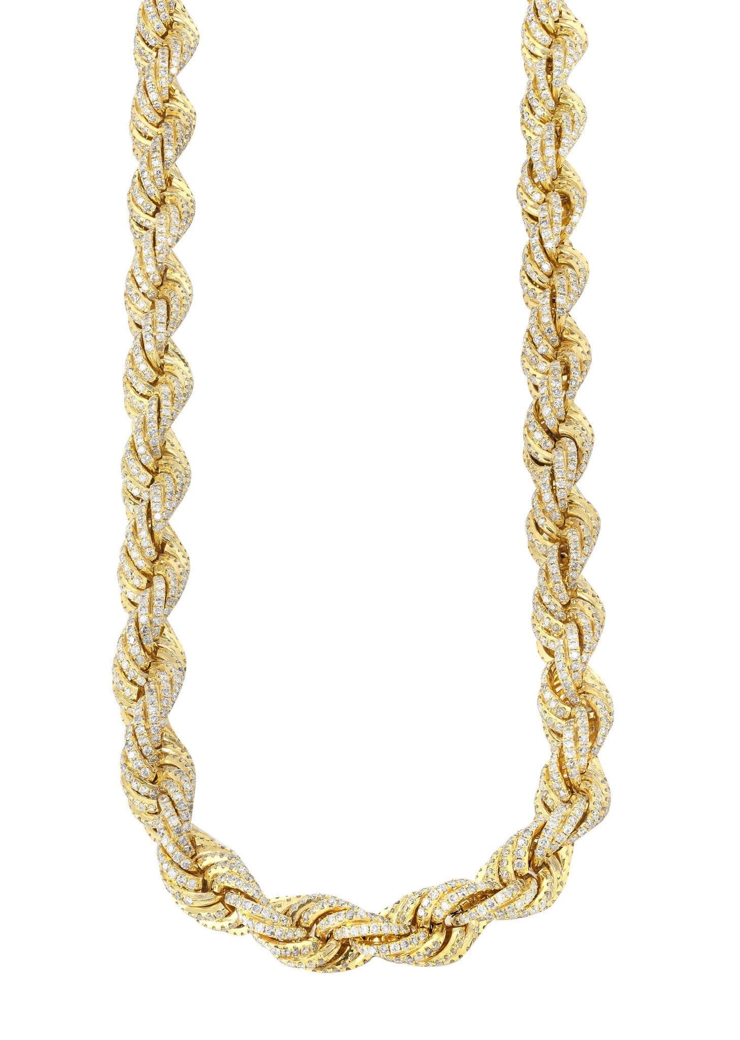 Iced Out Rope Chain | 72.92 Carats | 12 
