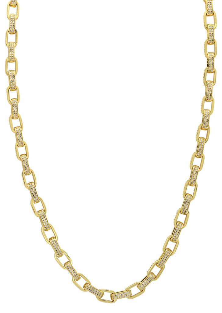 Gold Plated Mens Hermes Link Chain – FrostNYC