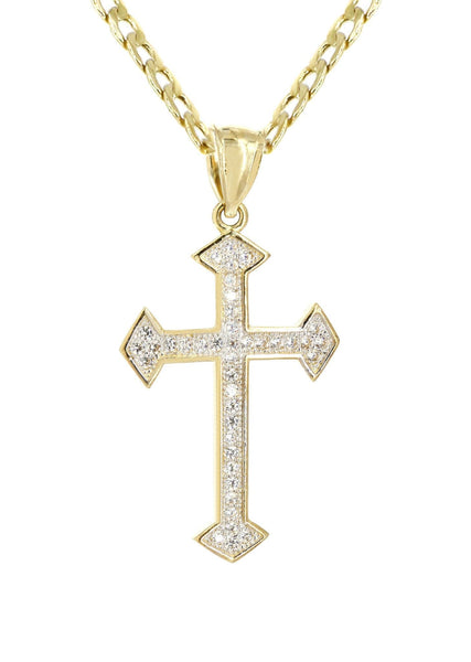 Gold Cross Necklace | Real Gold Jewelry – FrostNYC