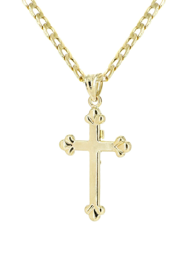 mens 10k gold chain with cross