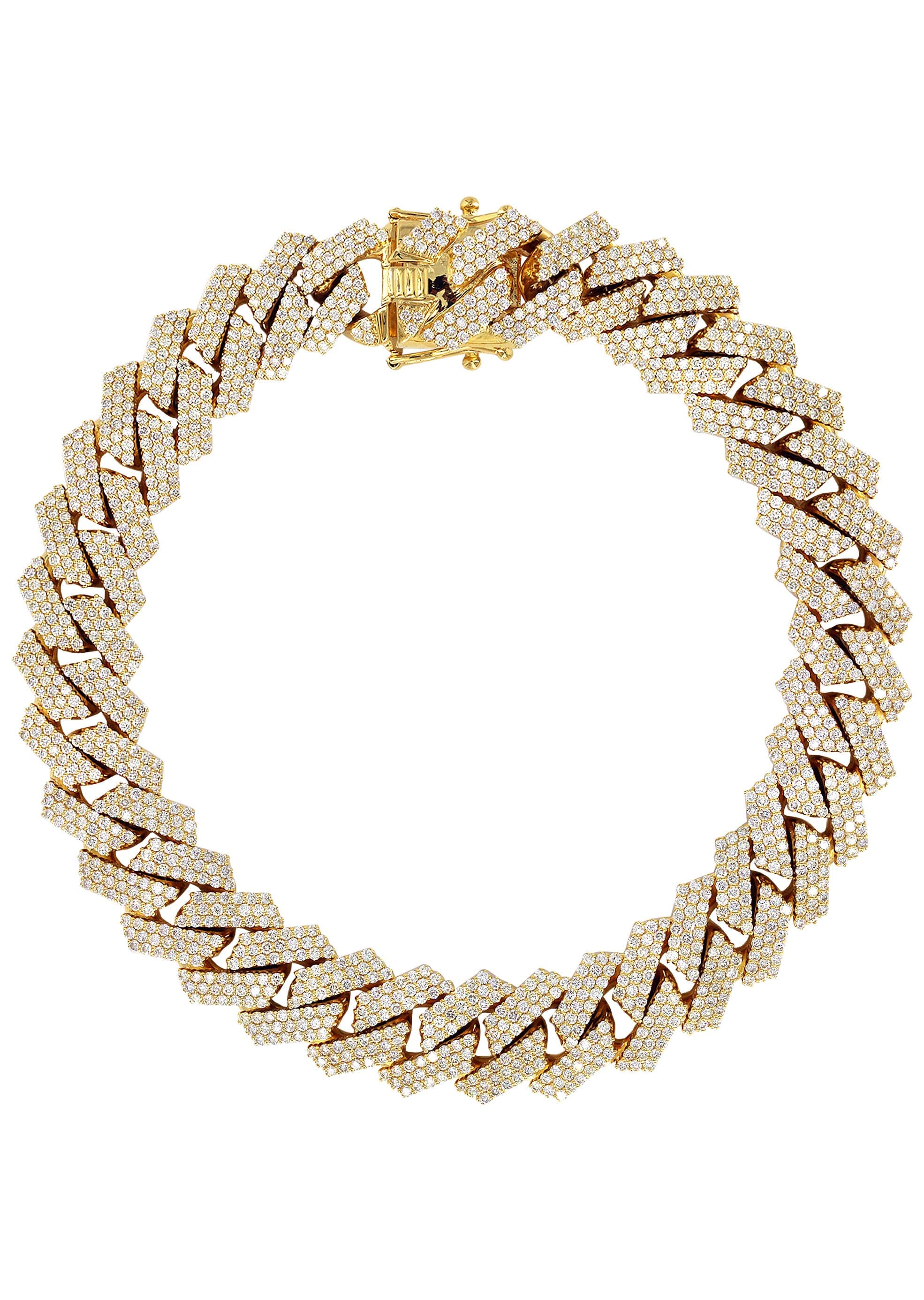 Diamond Miami Cuban Link Prong Bracelet 17 Mm Frostnyc 5793