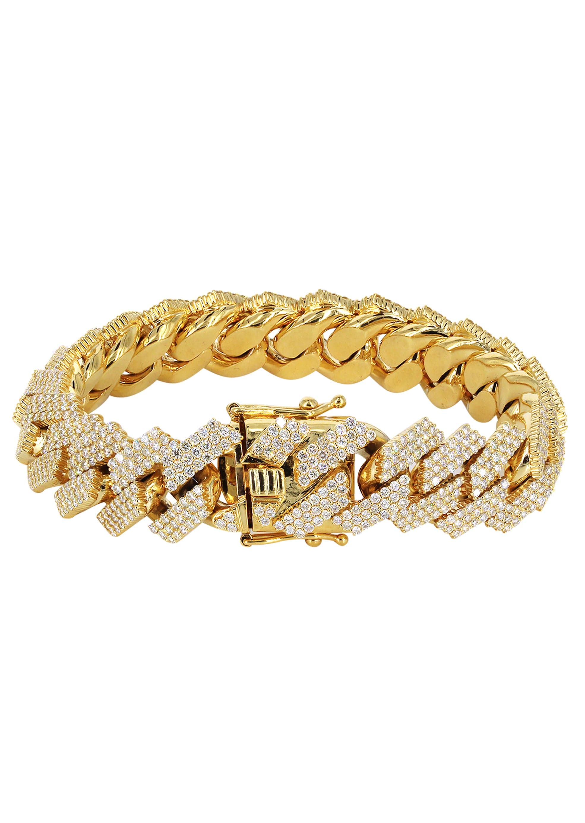 Diamond Miami Cuban Link Prong Bracelet ( 17 MM ) – FrostNYC