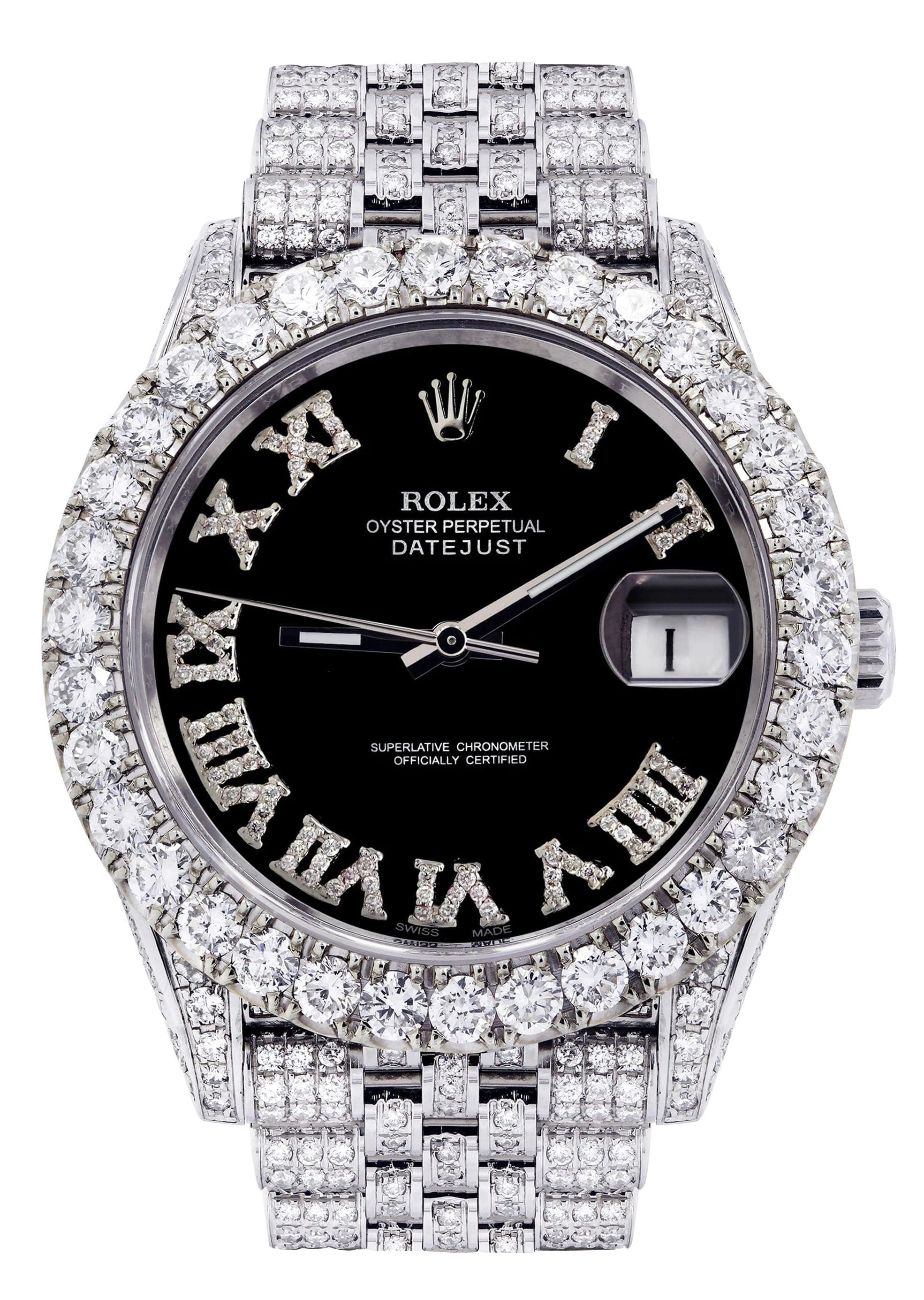 rolex oyster perpetual datejust iced out