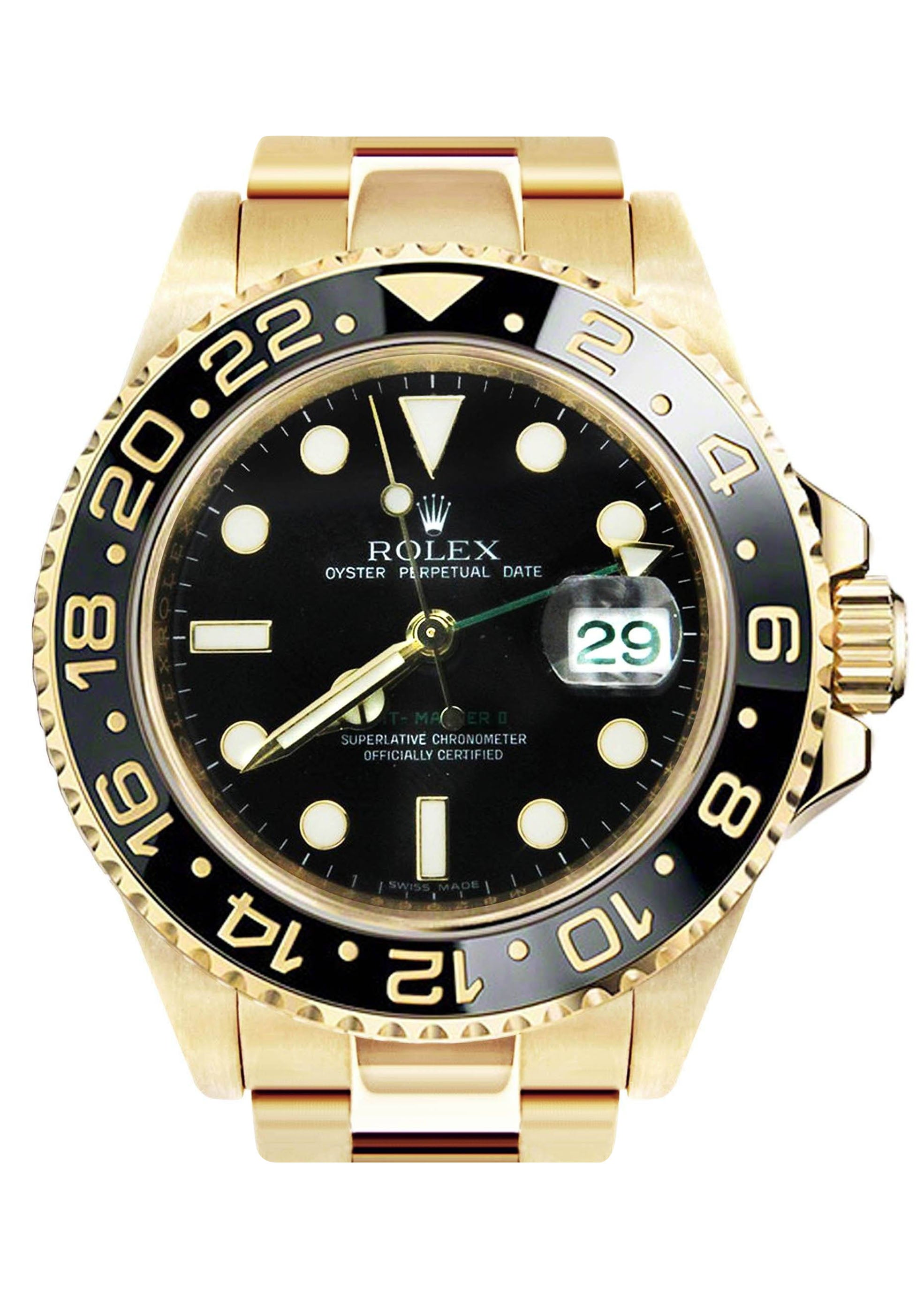 Rolex GmtMaster 2 18K Yellow Gold 40 Mm FrostNYC
