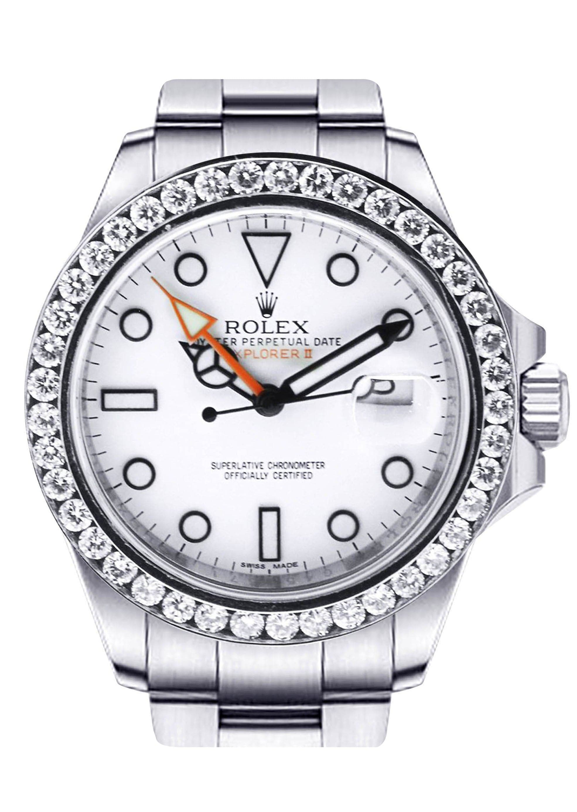 rolex explorer diamond bezel