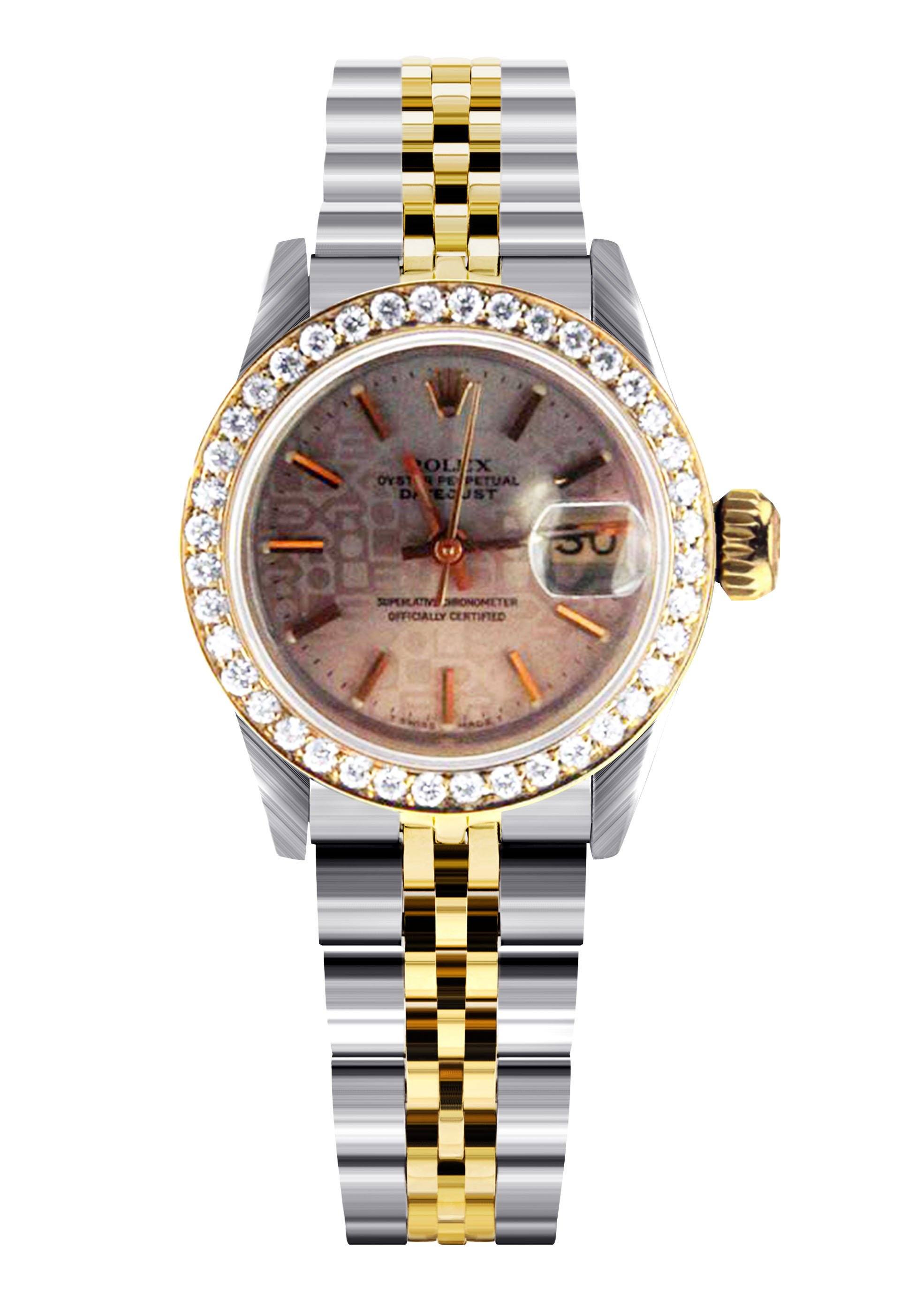 Rolex Datejust Watch For Women Two Tone 31 Mm FrostNYC