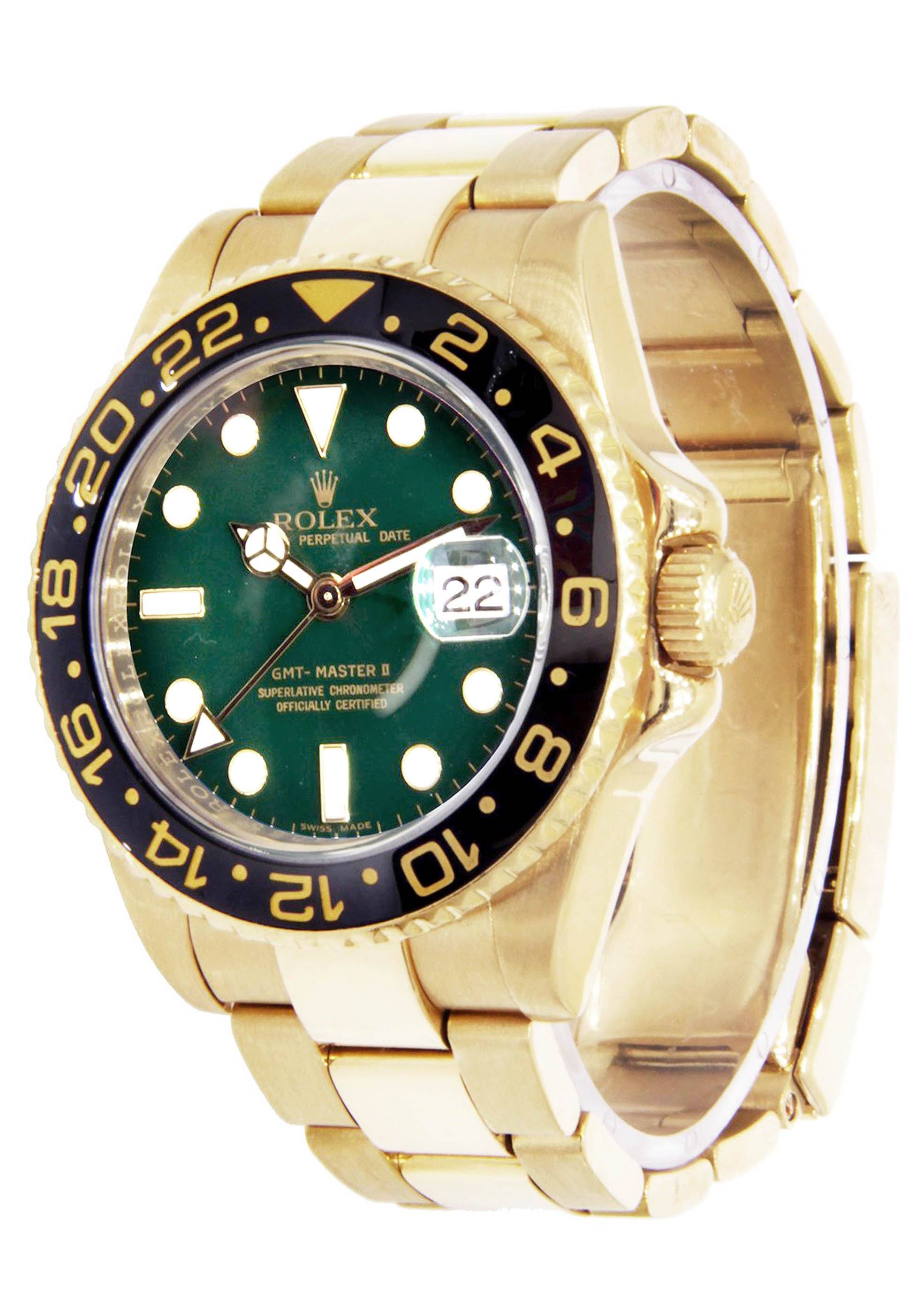 Rolex GmtMaster 2 18K Yellow Gold 40 Mm FrostNYC