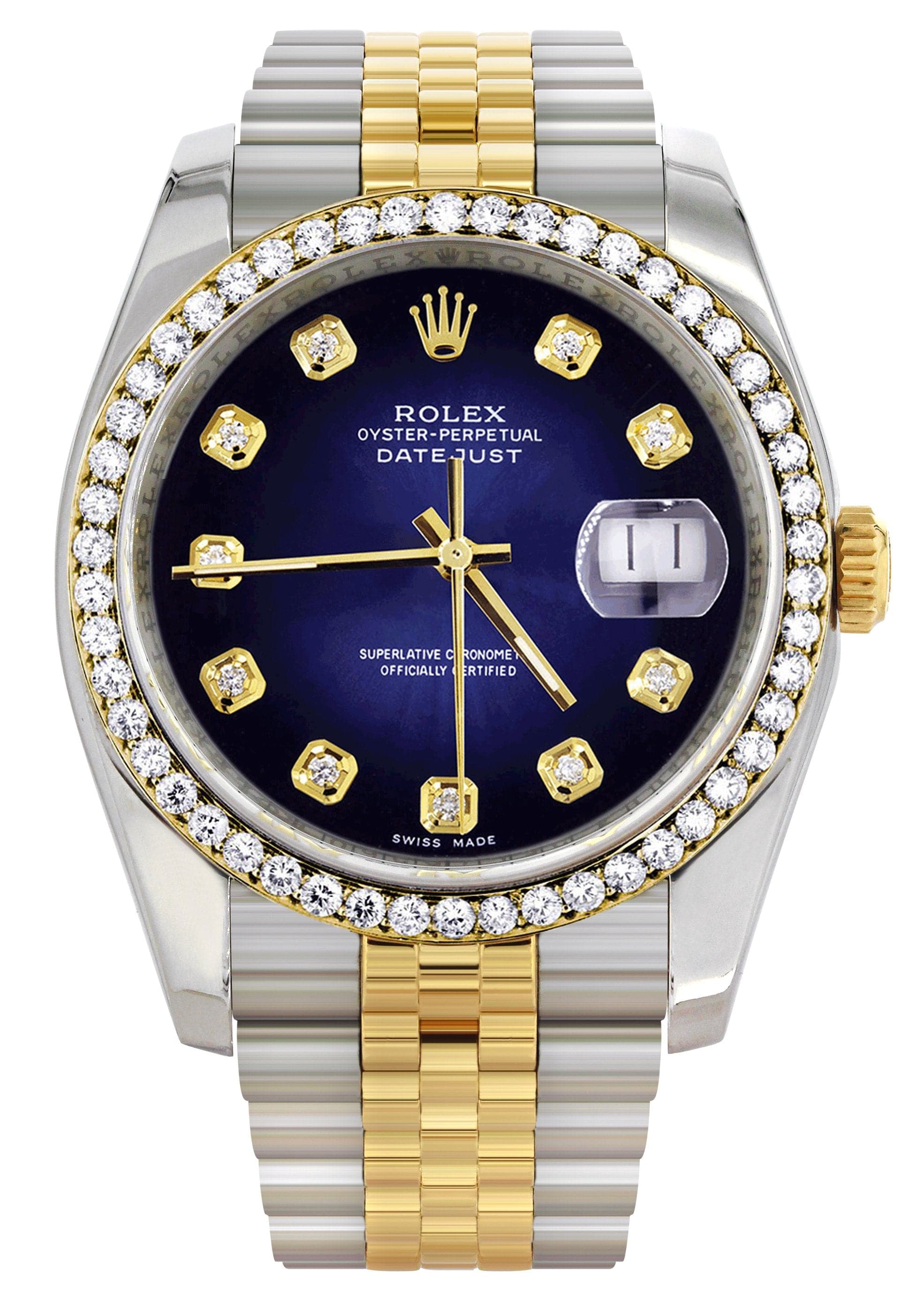 New Style | Hidden Clasp | Diamond Gold Rolex Watch For Men | 36Mm | B ...