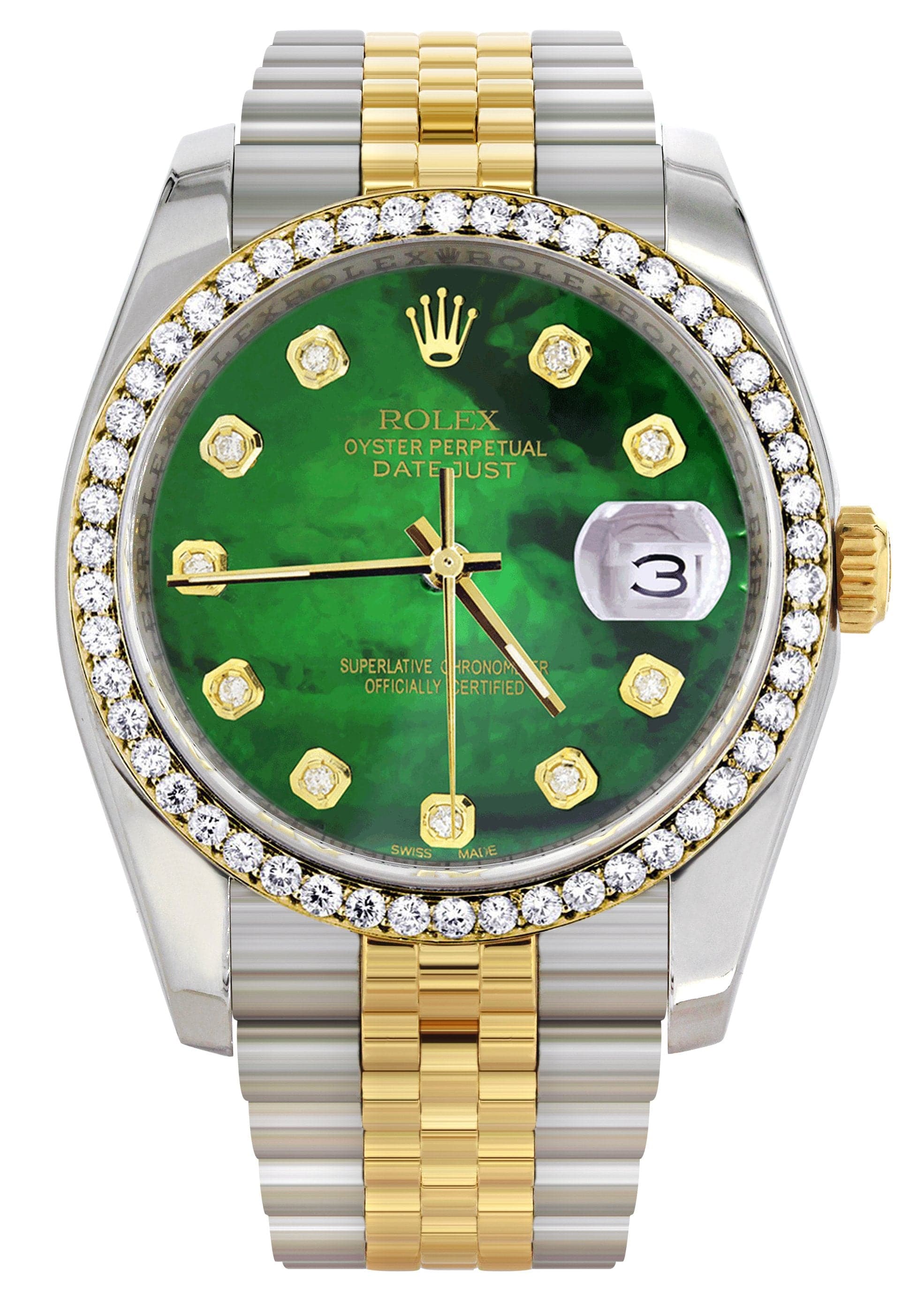 rolex datejust green dial