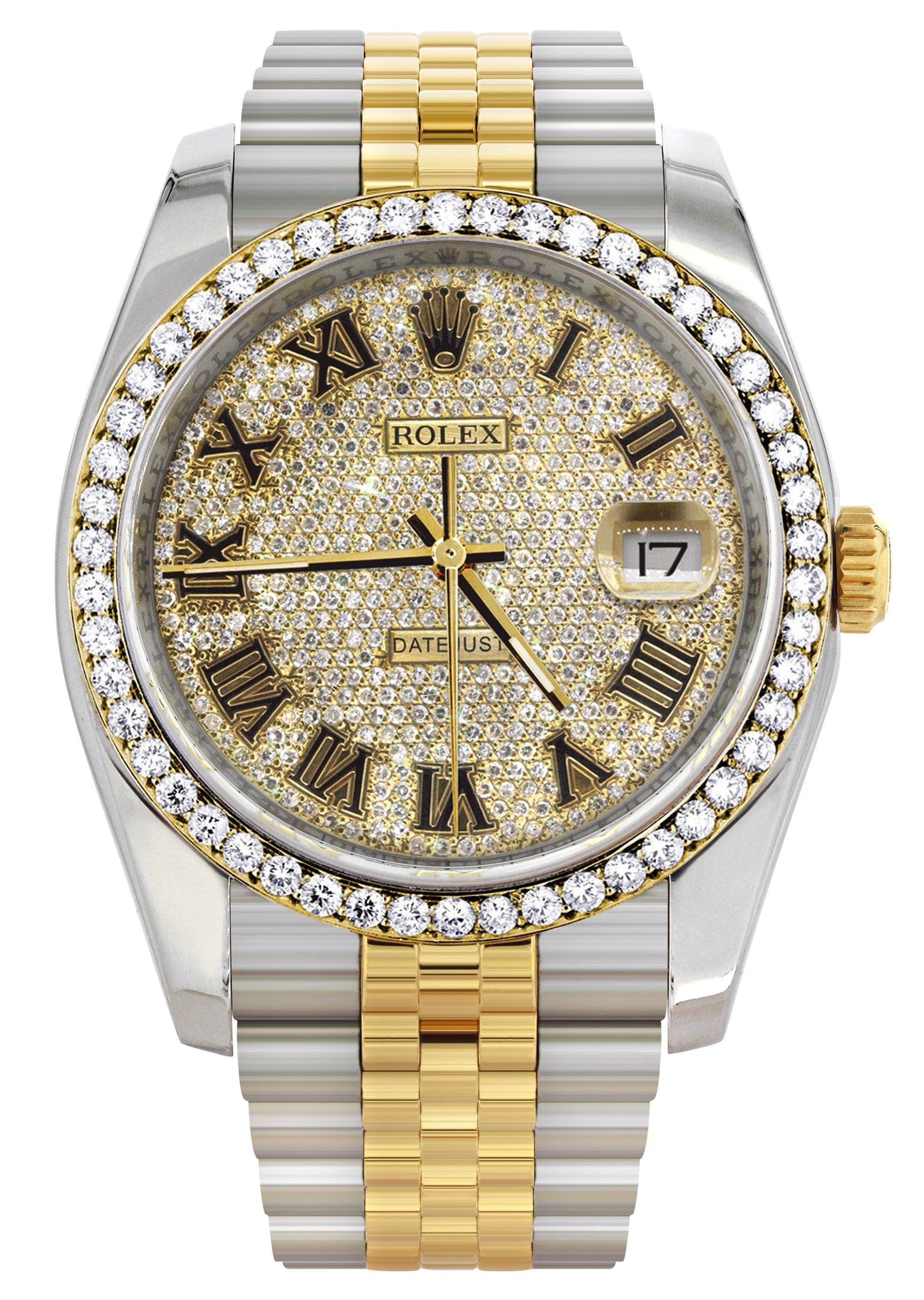 Diamond Gold Rolex Watch For Men | New Style | Hidden Clasp | 36MM | F ...