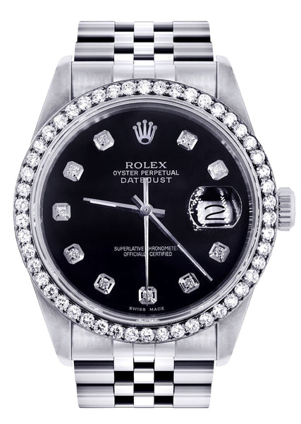 womens rolex black face