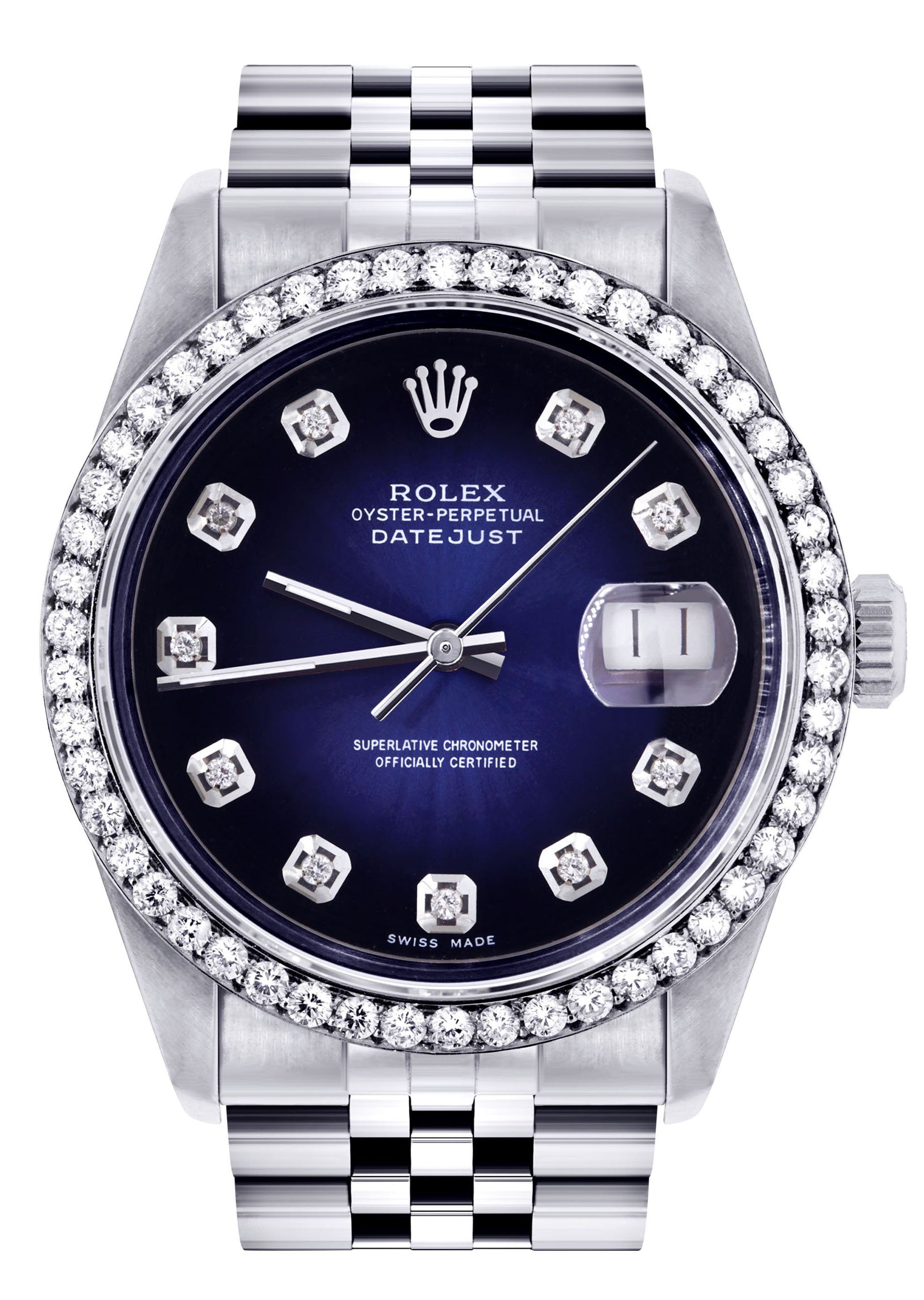 women's blue face rolex watch