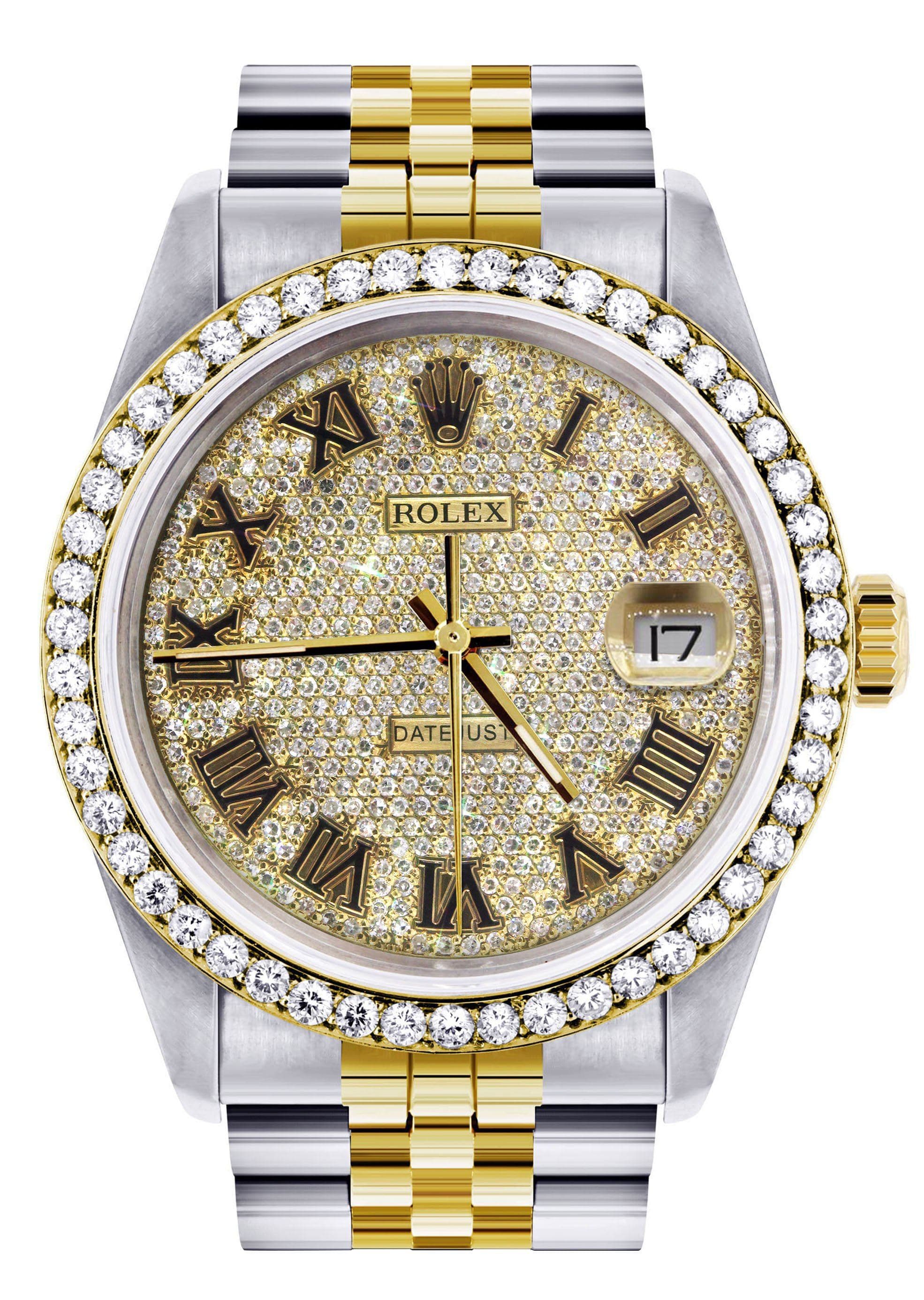 rolex gold full diamond