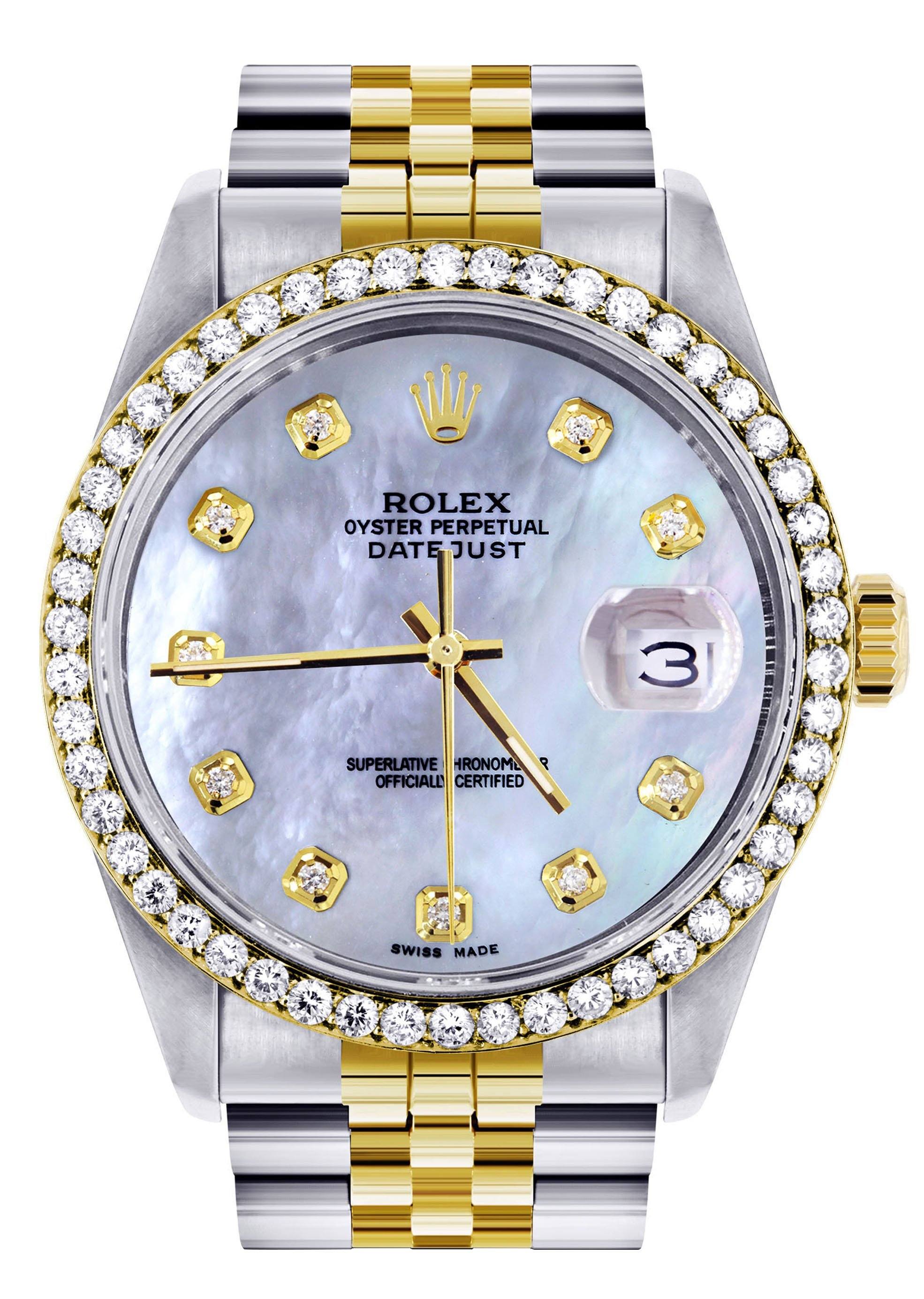 rolex stainless steel datejust watch 36mm