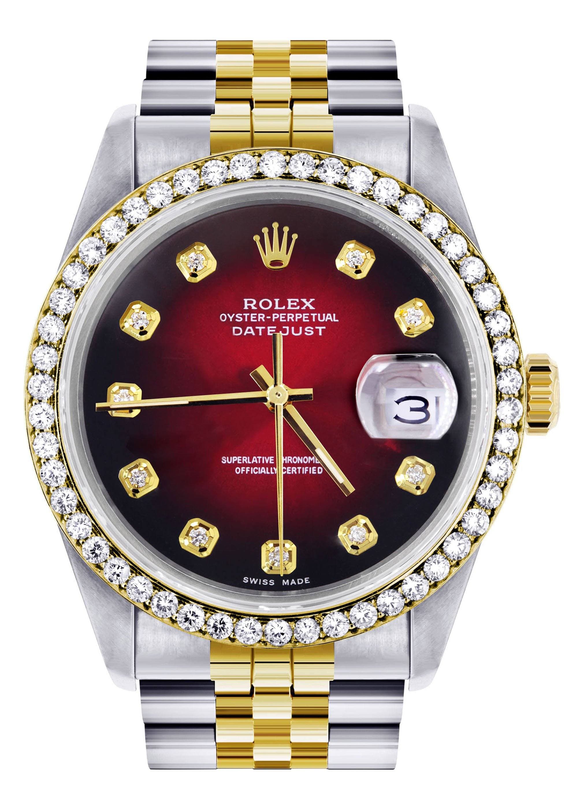 rolex gold red face