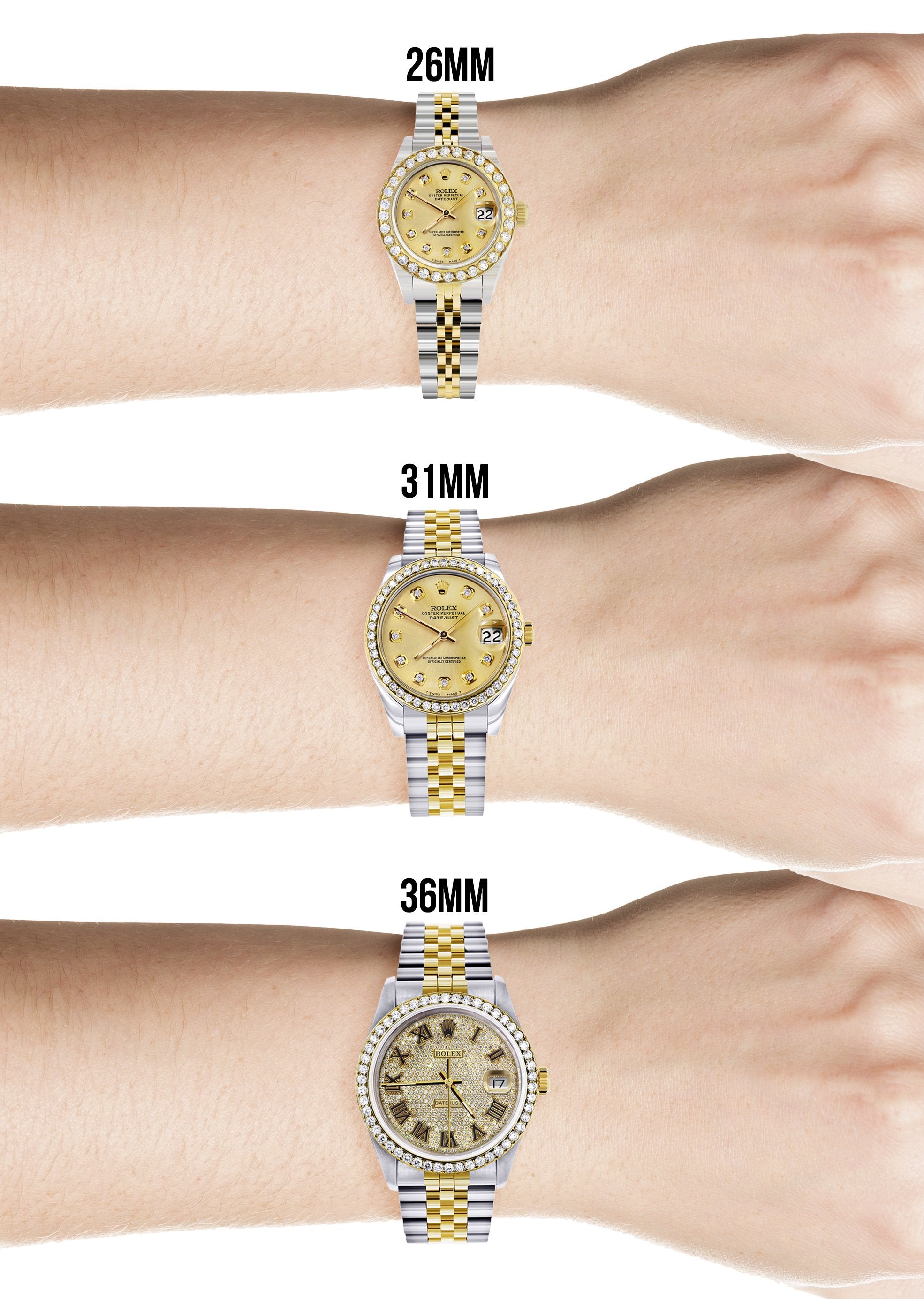 Womens Diamond Gold Rolex Watch | 1 
