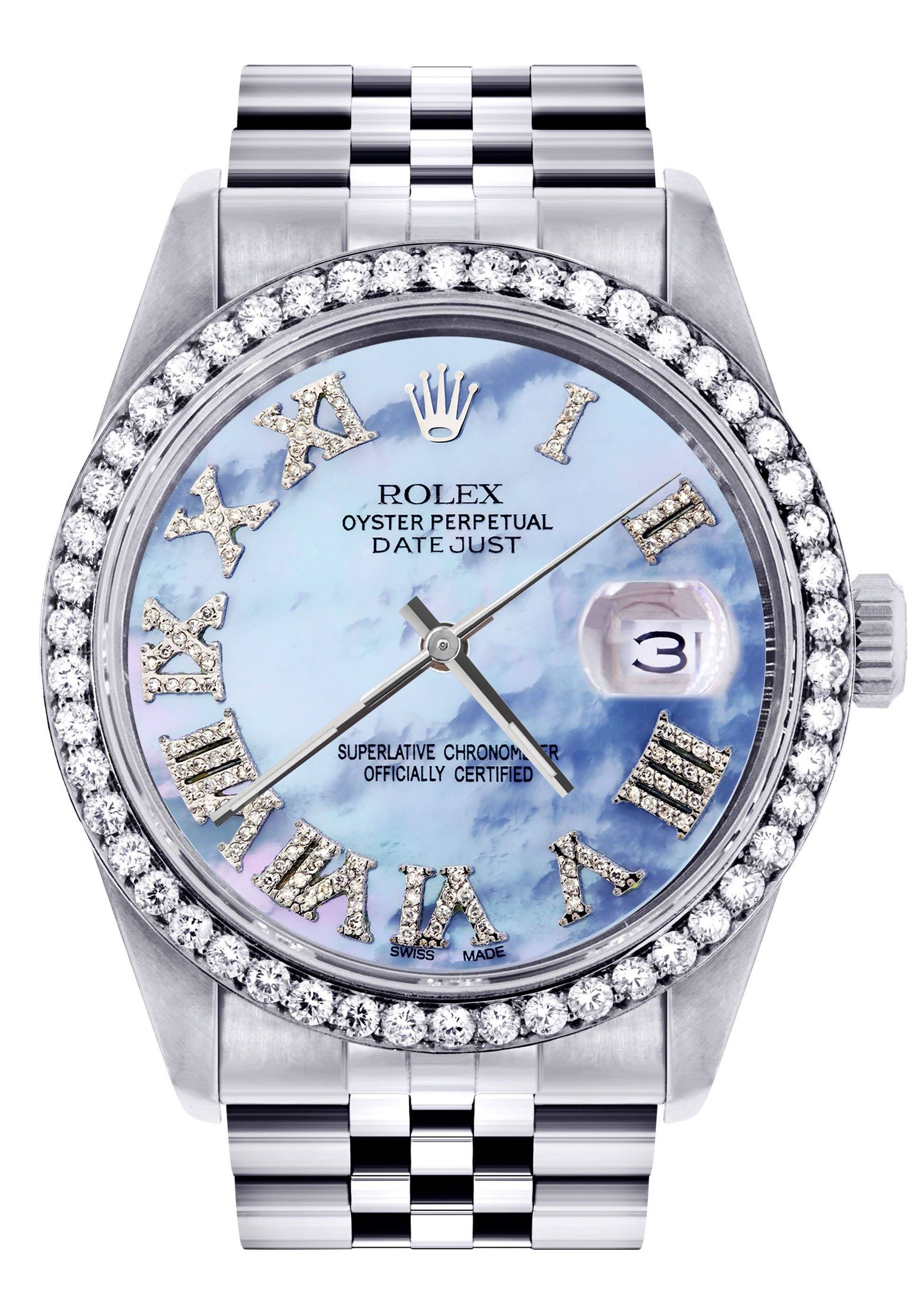 blue mother of pearl rolex