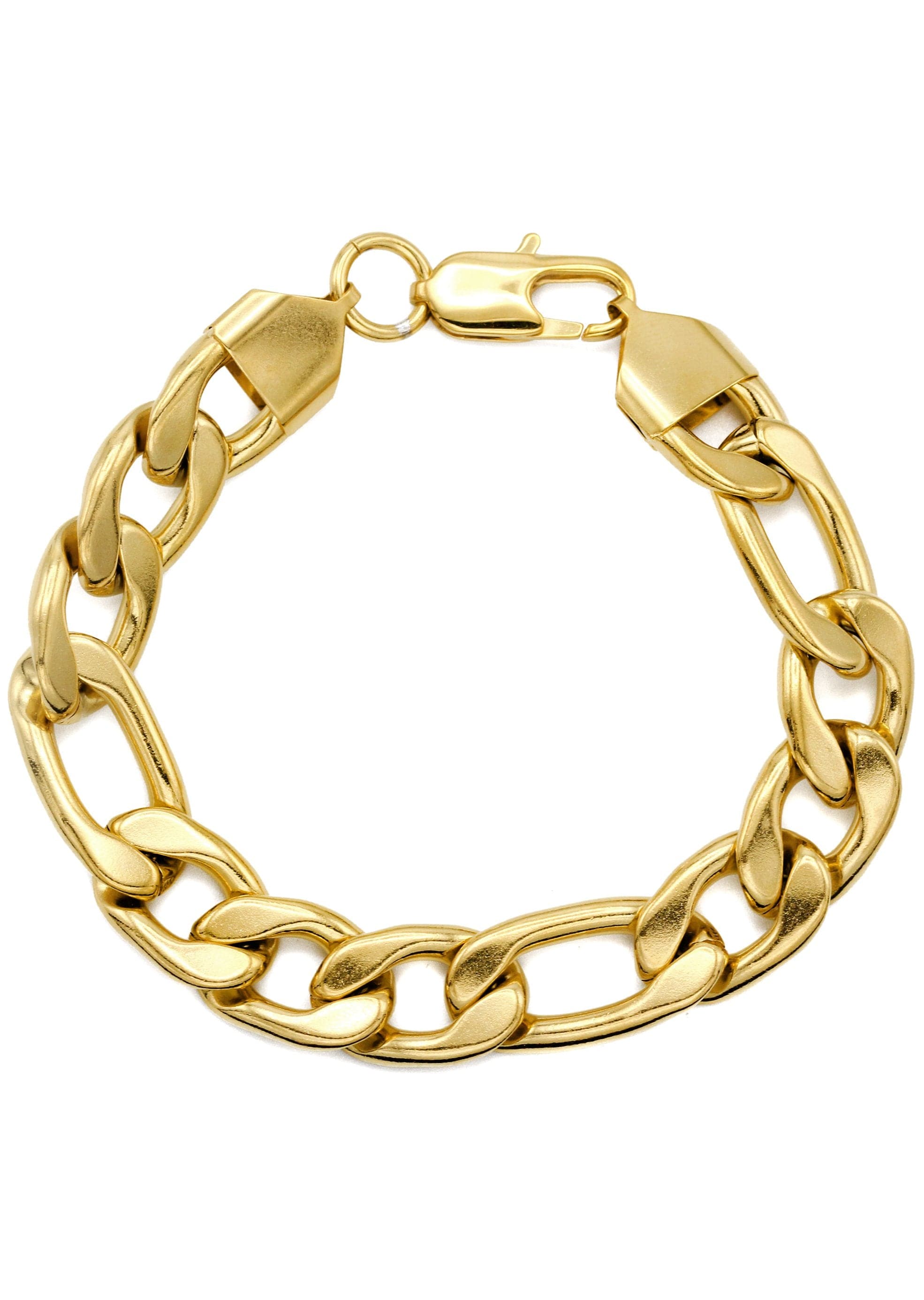 Gold Plated Figaro Bracelet – FrostNYC