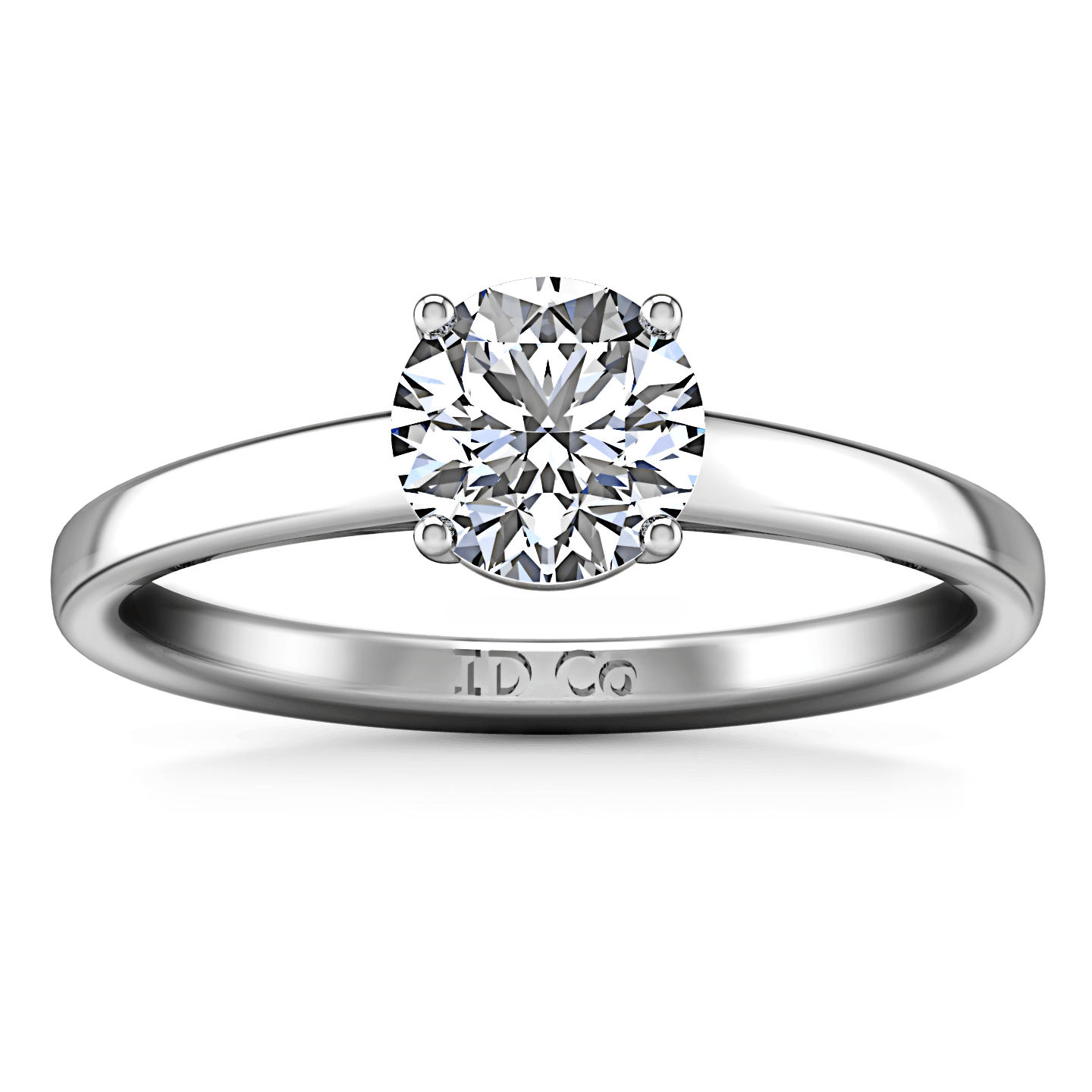 simple solitaire whit gold diamond ring