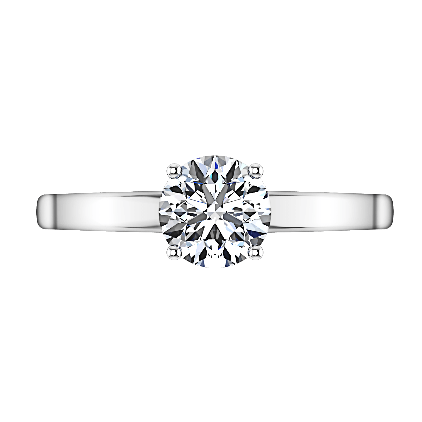simple solitaire ring white gold