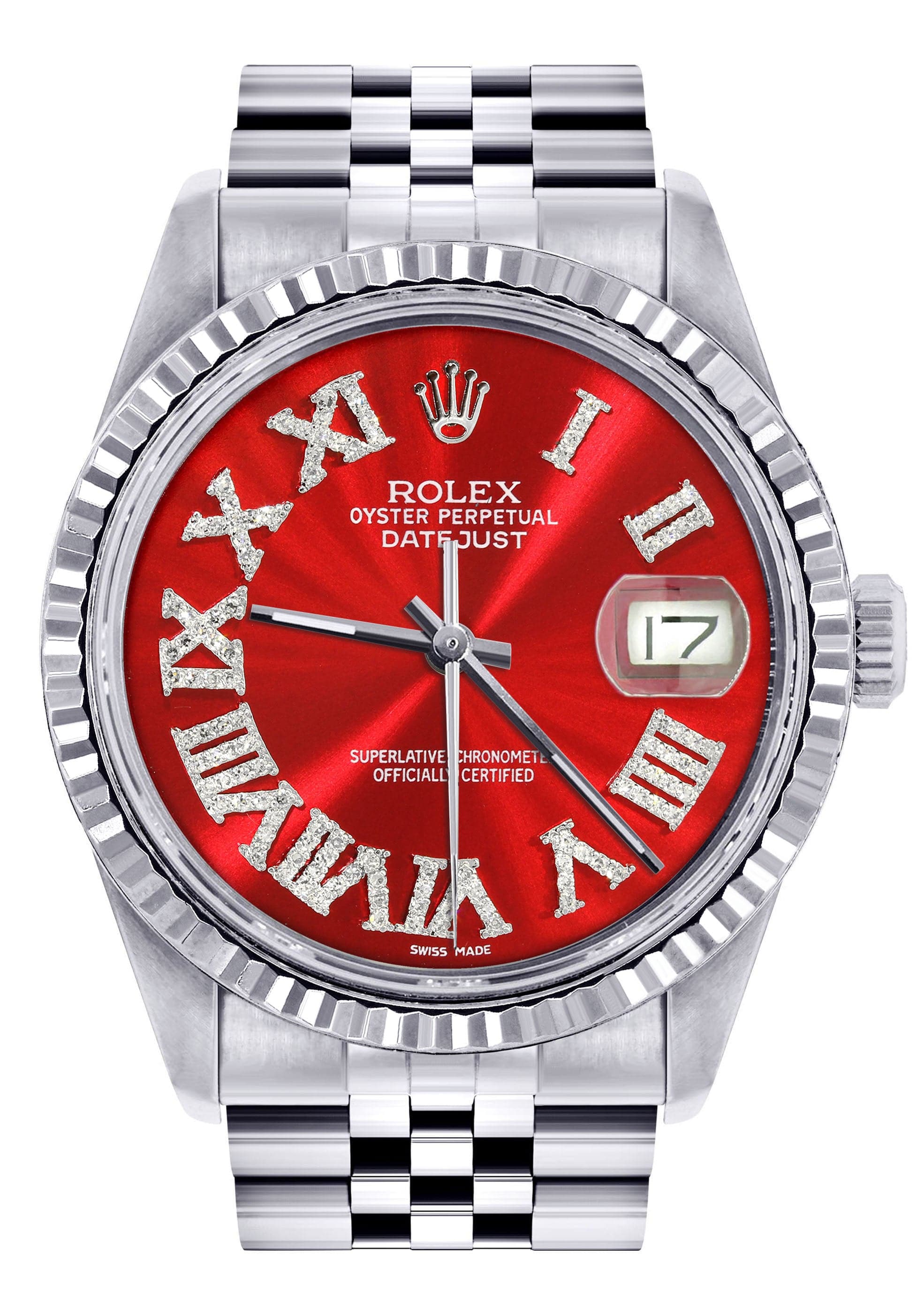 rolex datejust red dial
