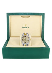 Diamond Gold Rolex Watch For Men 16233 | 36MM | Full Diamond Roman Dia ...