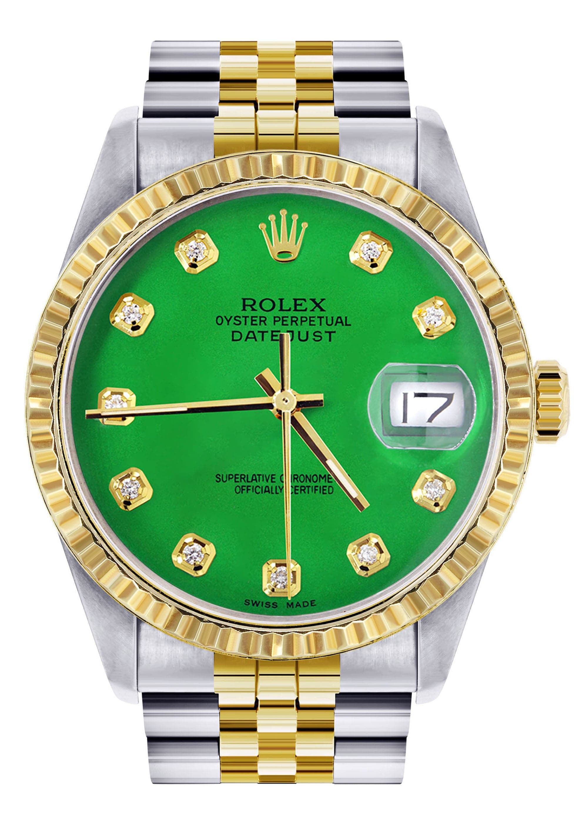 mens rolex green face