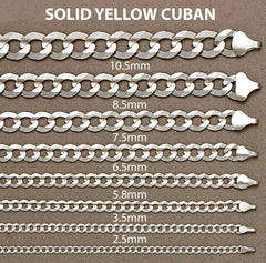 Mens White Gold Chain - Solid Cuban Link 10K Gold – FrostNYC