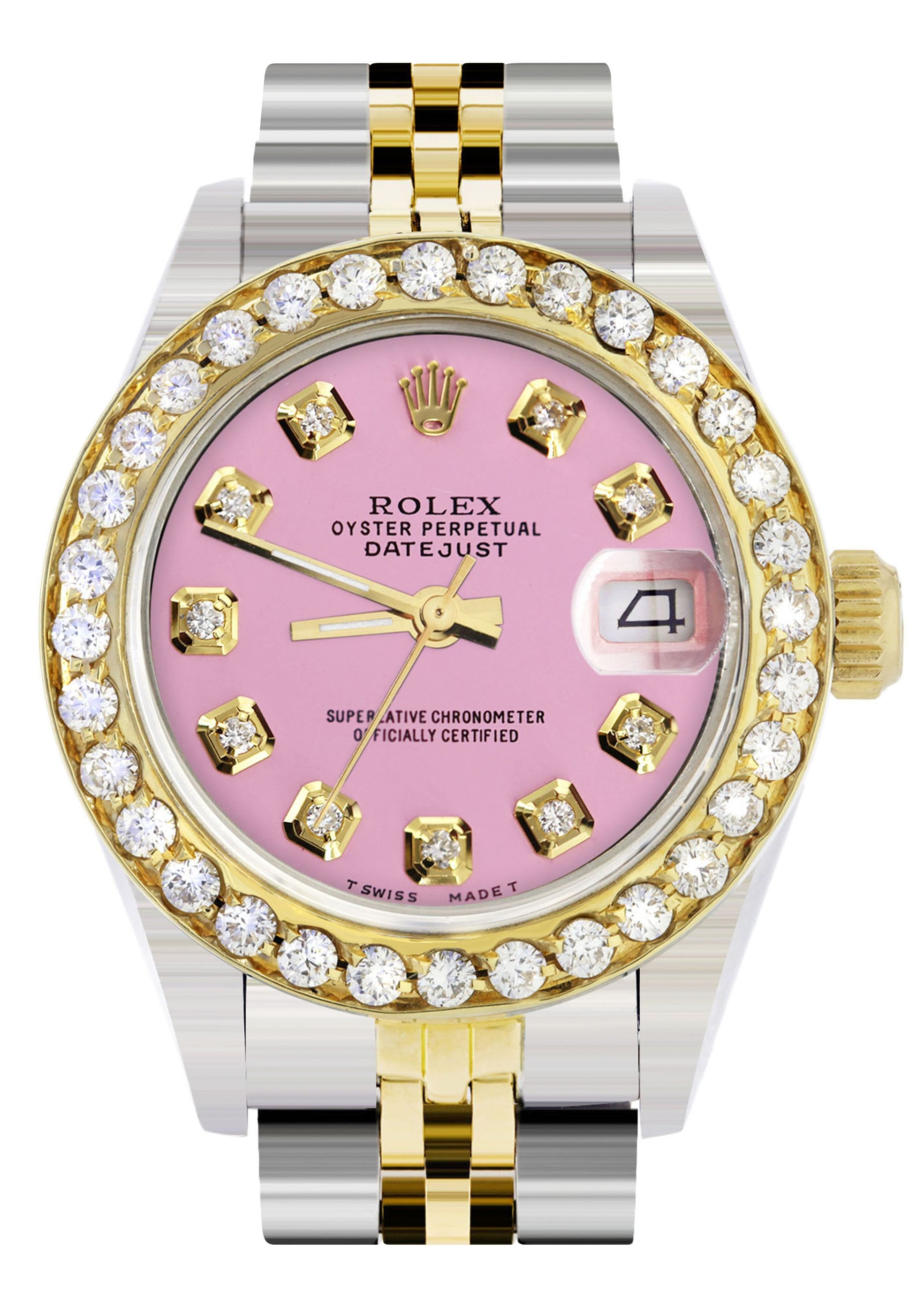 rolex rose gold diamond watch