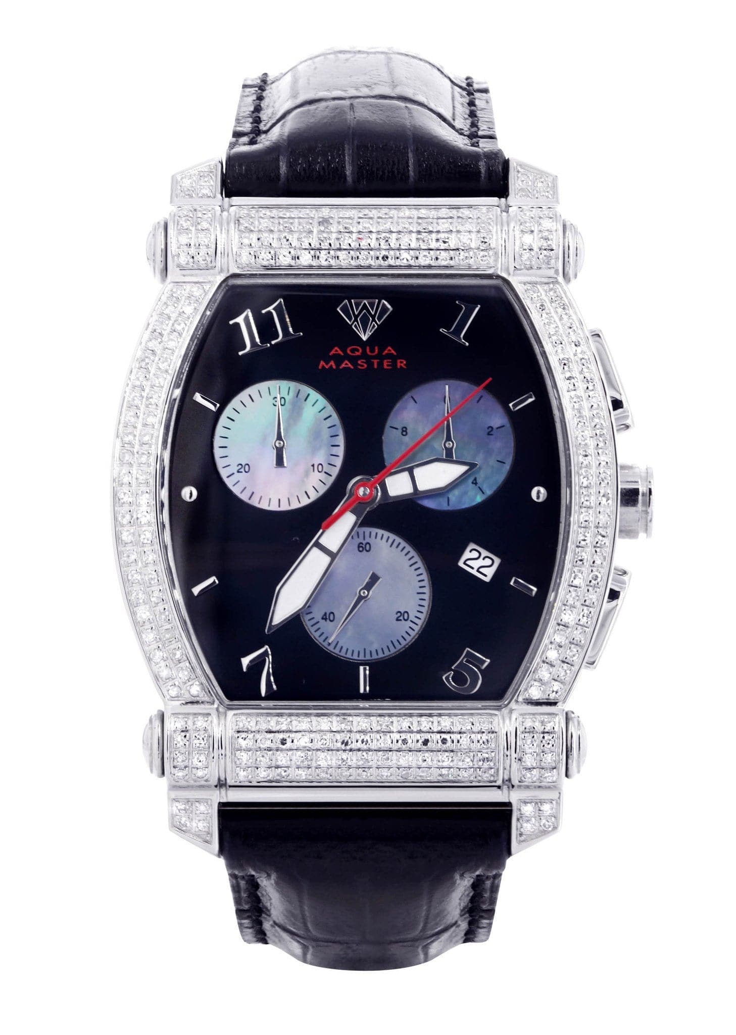Mens White Gold Tone Diamond Watch | Appx. 2.51 Carats – FrostNYC