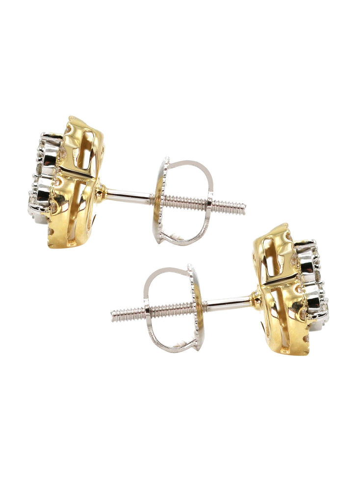 14k Yellow Gold Diamond Baguette Earrings For Men 052 Carats 276 Frostnyc