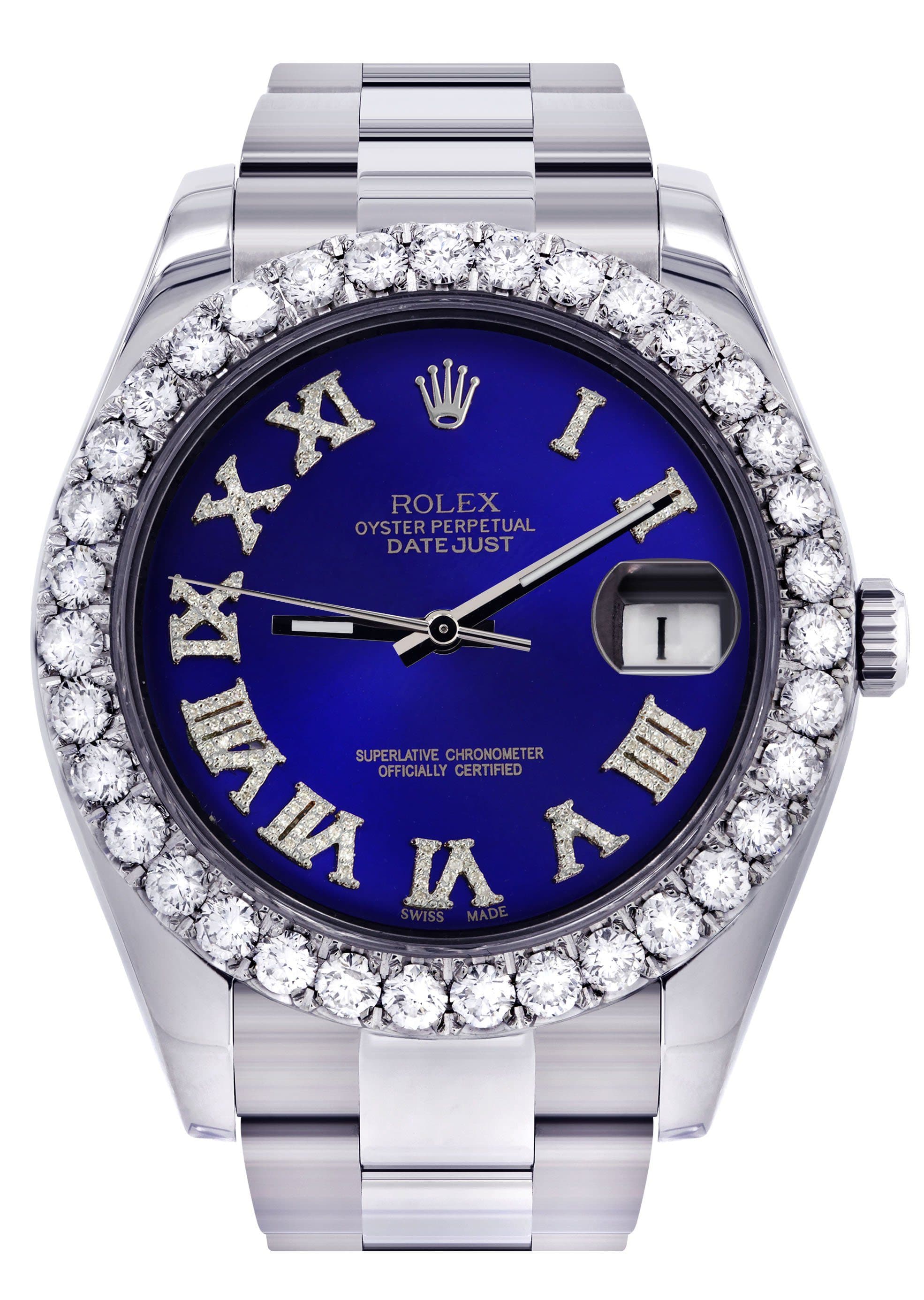 Rolex Datejust II Watch | 41 MM | Custom Blue Roman Dial | Oyster Band ...