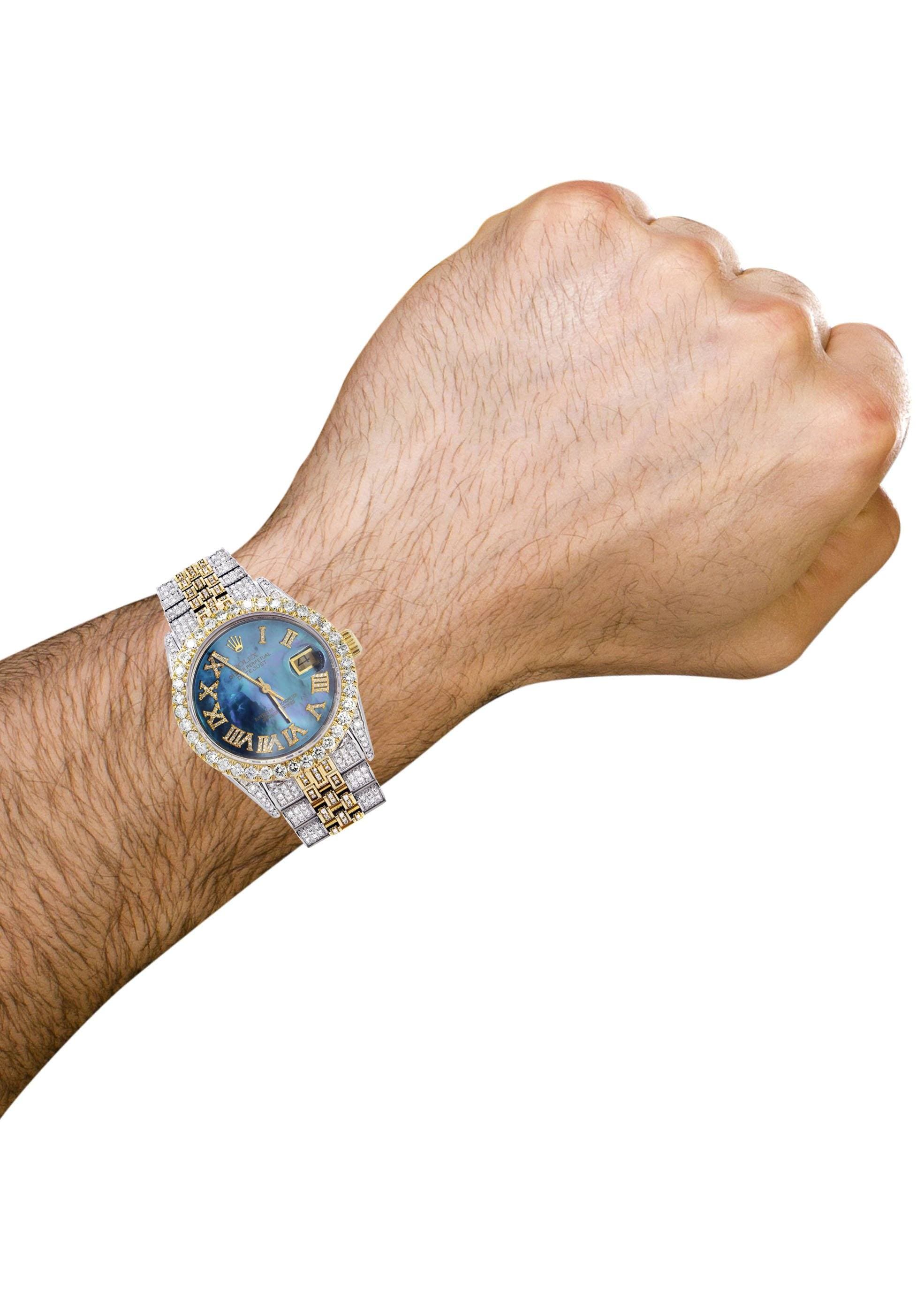 blue mother of pearl rolex