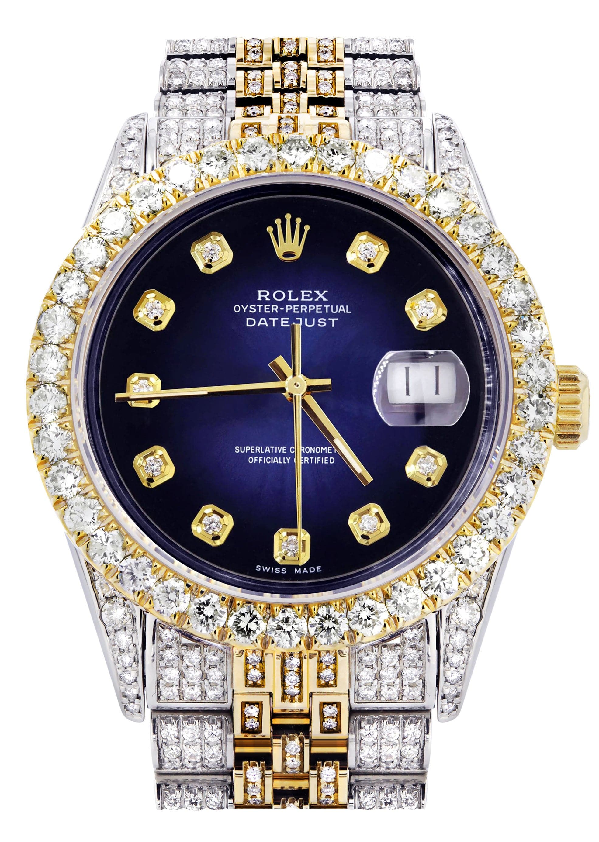 Iced Out Rolex Datejust 36 MM | Two Tone | 10 Carats of ...